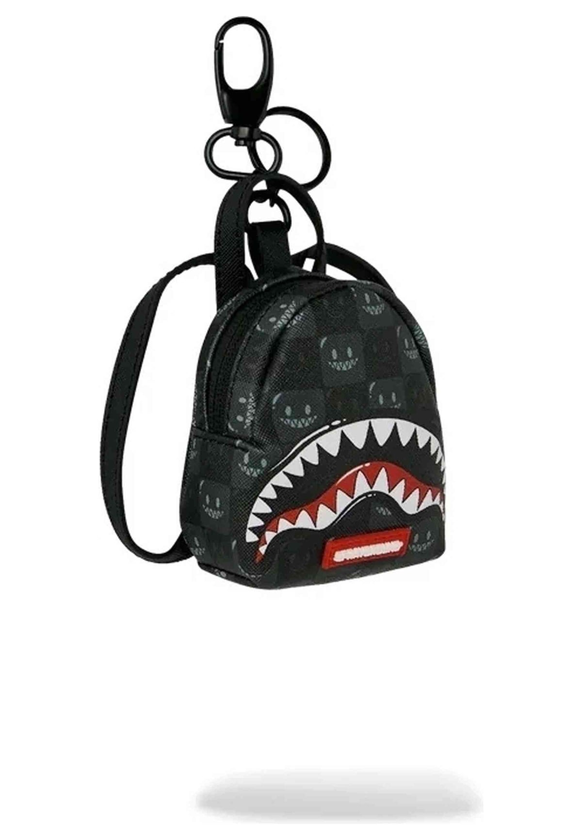 LLAVERO SPRAYGROUND NEGRO SHARK IN PARIS WTF BUBBLY BLACK CHECK KEYCHAIN