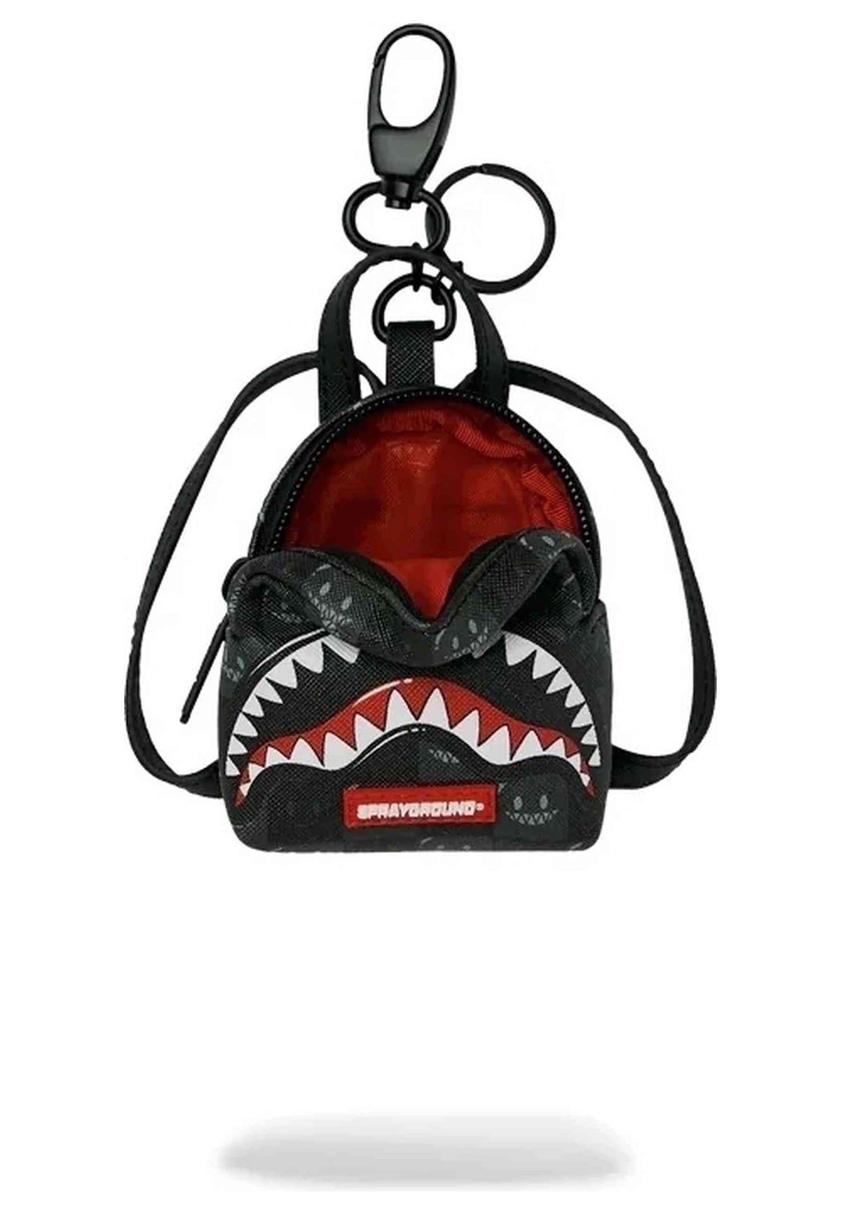 LLAVERO SPRAYGROUND NEGRO SHARK IN PARIS WTF BUBBLY BLACK CHECK KEYCHAIN