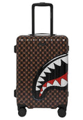 MALETA SPRAYGROUND MARRON SHARKS IN PARIS WTF BUBBLE BROWN CHECK CARRY-ON LUGGAG