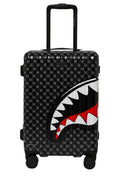 MALETA SPRAYGROUND NEGRA SHARKS IN PARIS WTF BUBBLY BLACK CHECK CARRY-ON LUGGAGE