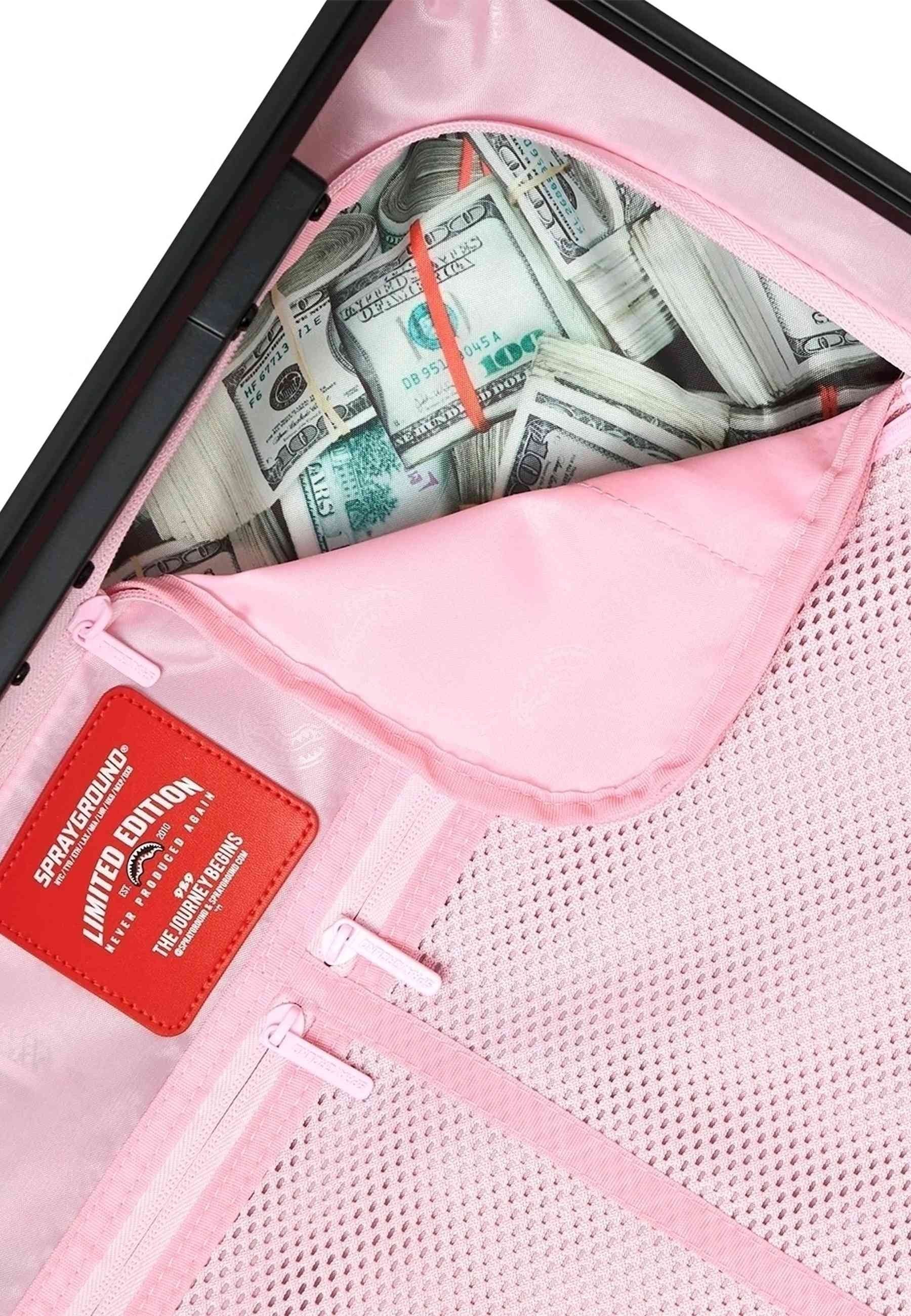 MALETA SPRAYGROUND ROSA PINK NEW CHECK FACES CARRY-ON LUGGAGE