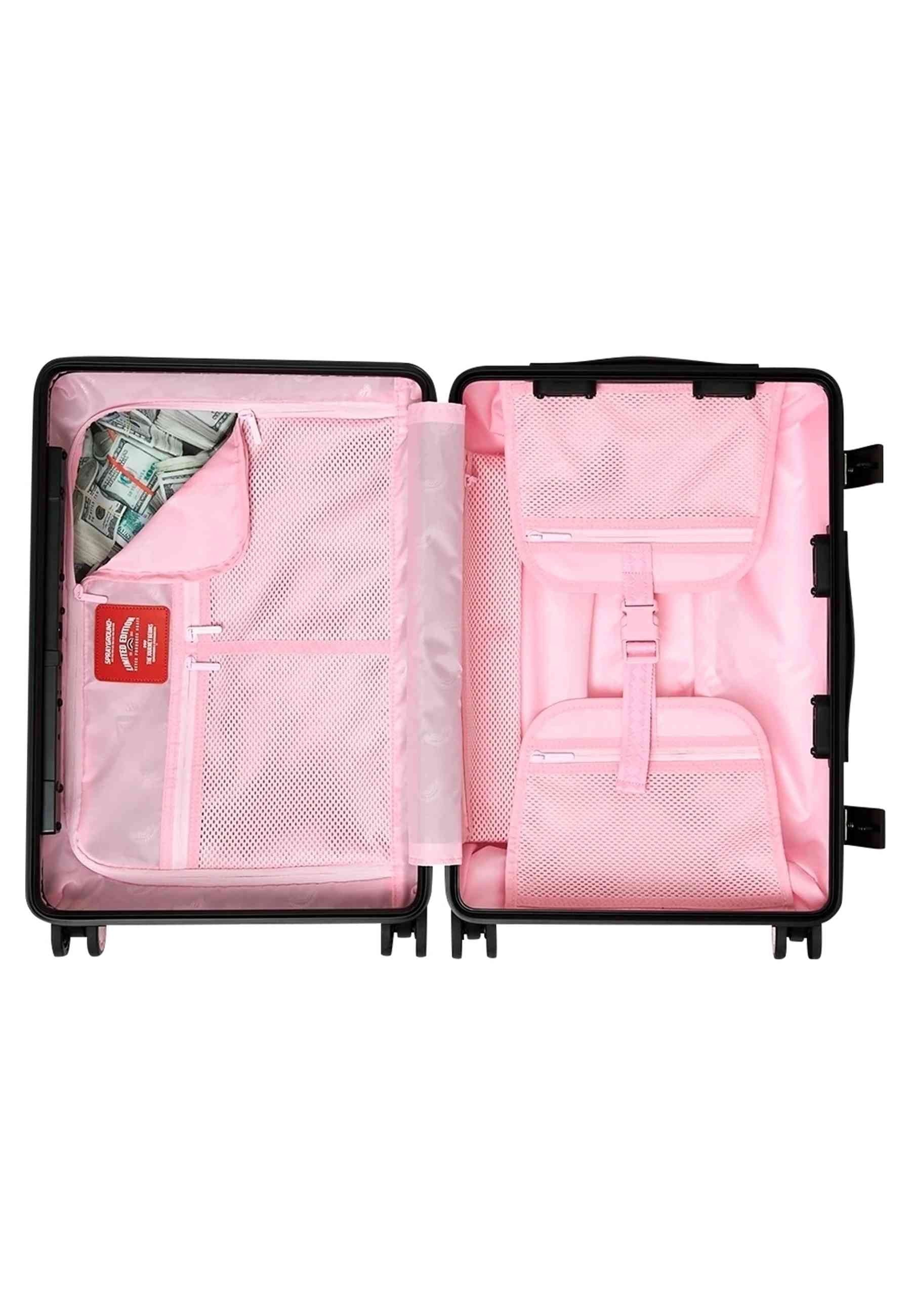 MALETA SPRAYGROUND ROSA PINK NEW CHECK FACES CARRY-ON LUGGAGE