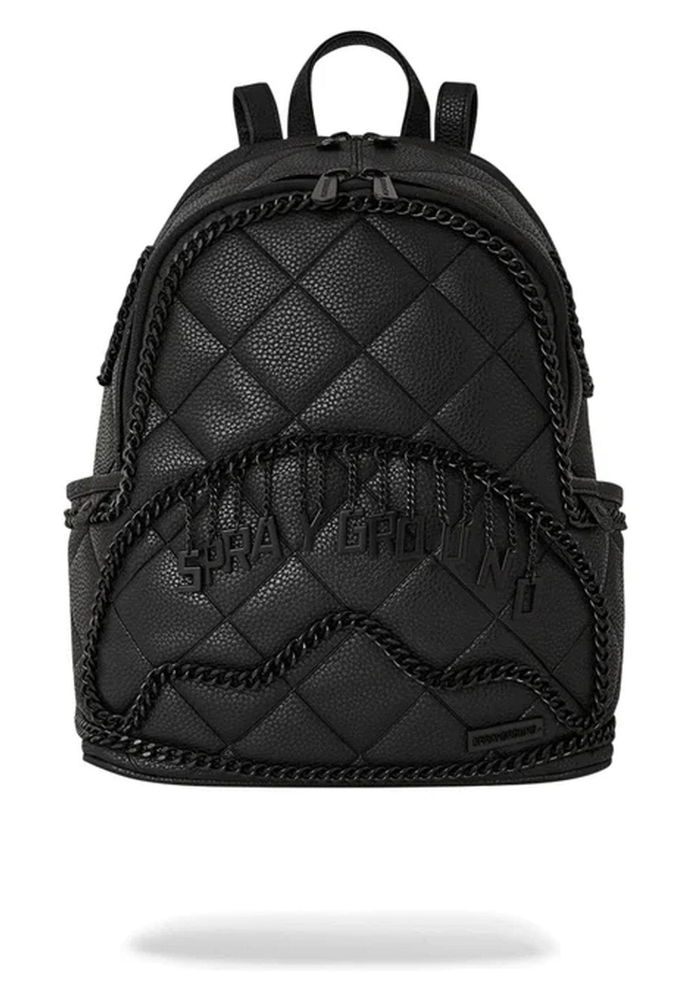 MOCHILA PEQUEÑA SPRAYGROUND NEGRA QUILT WITH 1 LINE STITCH BACKPACK - AREA ZERO