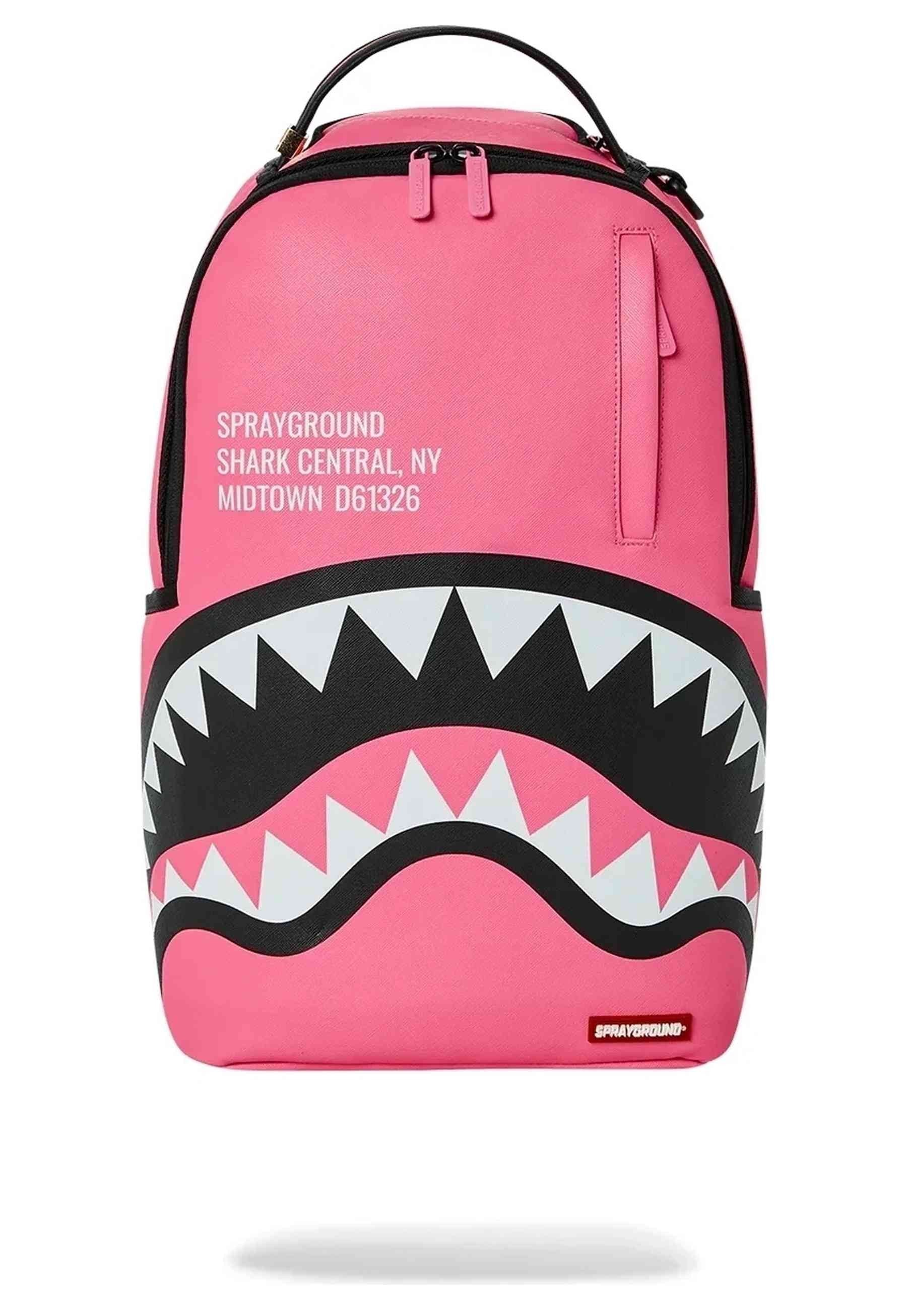 MOCHILA SPRAUGROND ROSA SHARK CENTRAL PINK EMBROIDERED SHARK BACKPACK