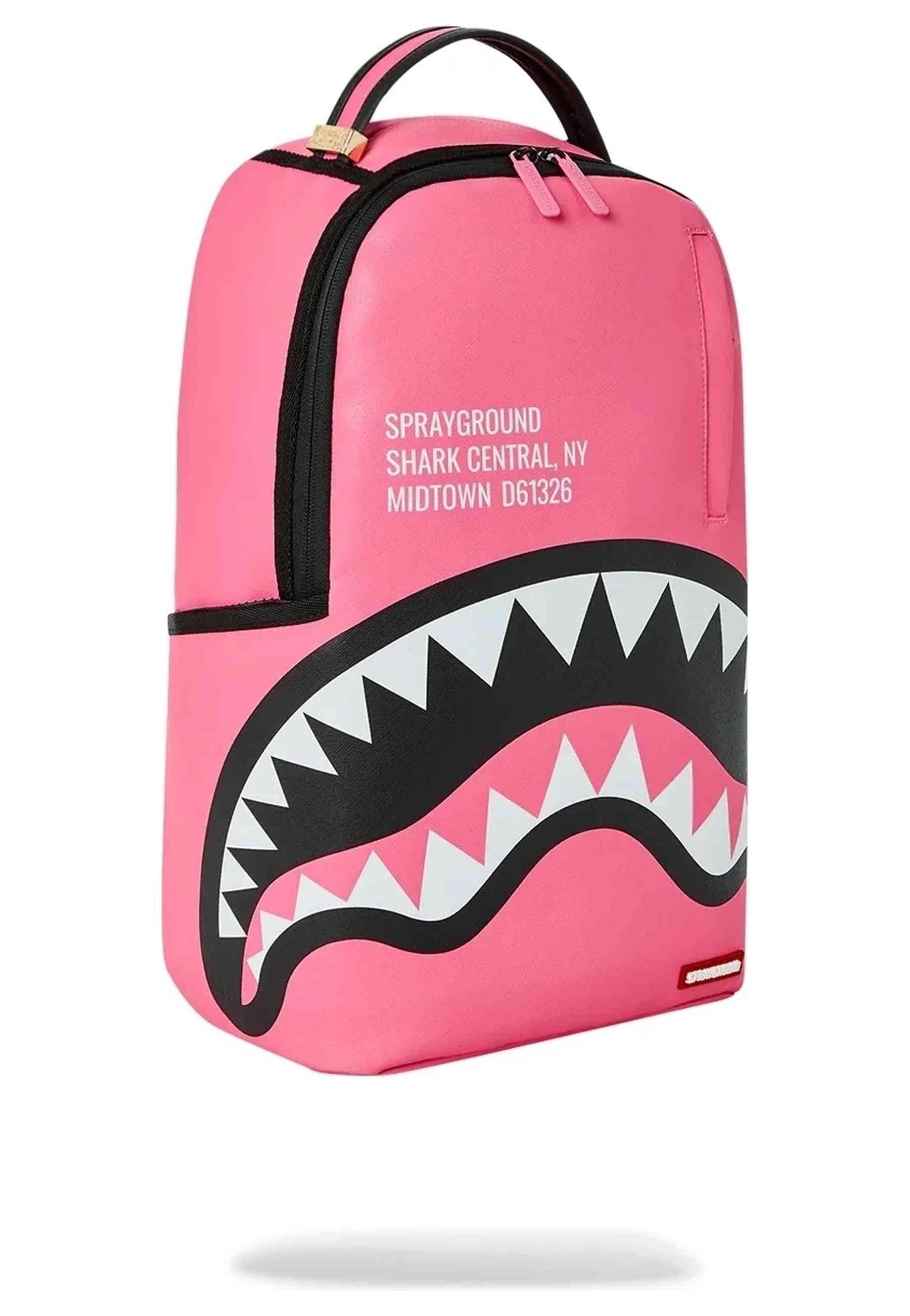 MOCHILA SPRAUGROND ROSA SHARK CENTRAL PINK EMBROIDERED SHARK BACKPACK