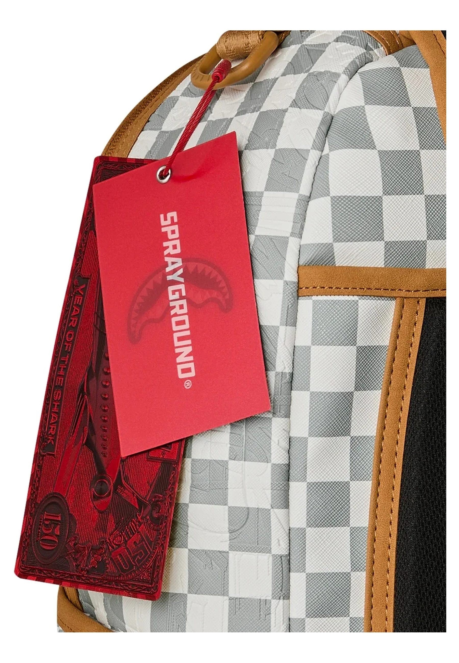 MOCHILA SPRAYGROUND BLANCA GRAFF EMBOSSED CREAM CHECK BACKPACK