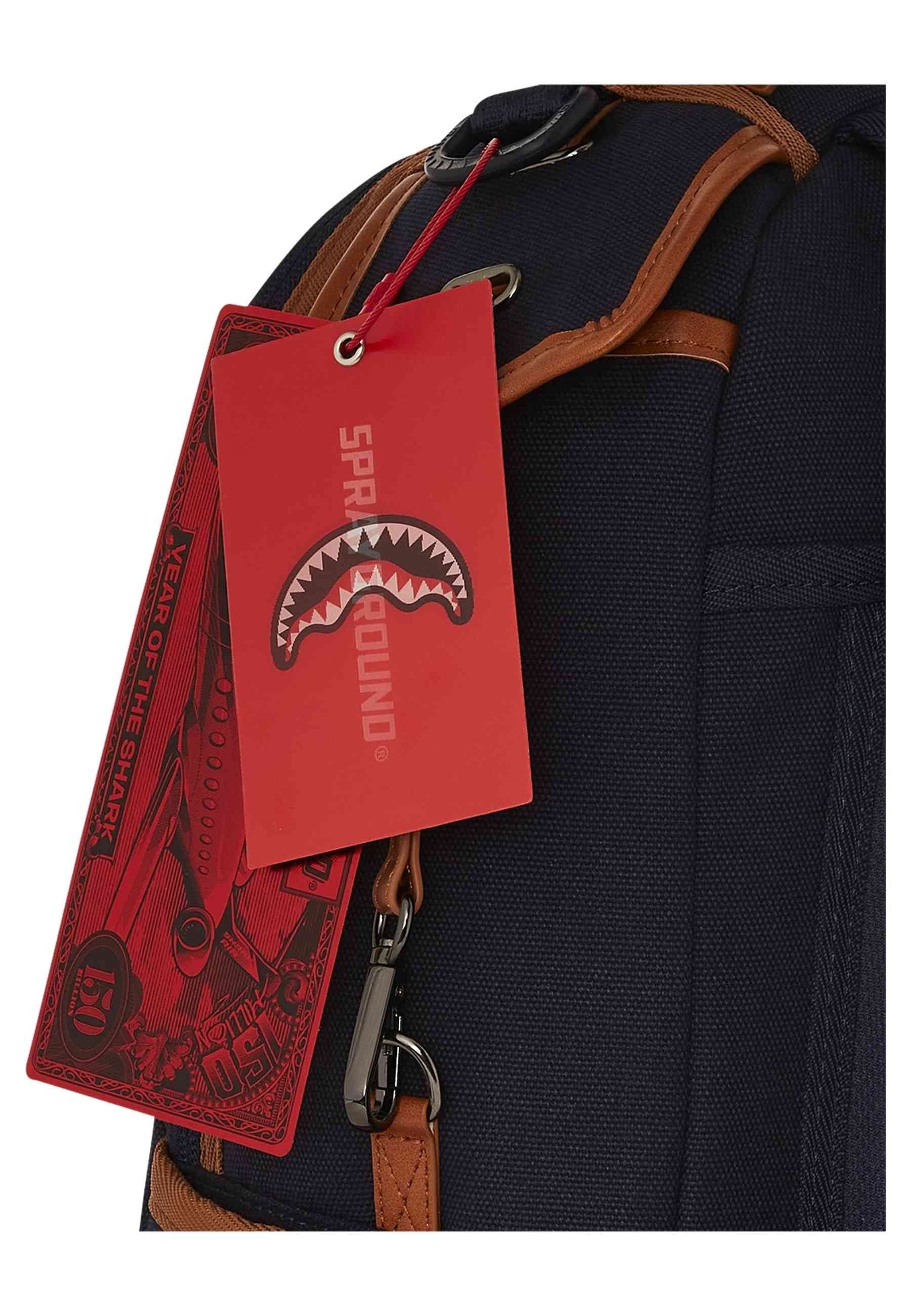 MOCHILA SPRAYGROUND MARINO WHISKEY THRONE BLUES DLXS CANVAS CARGO DLX