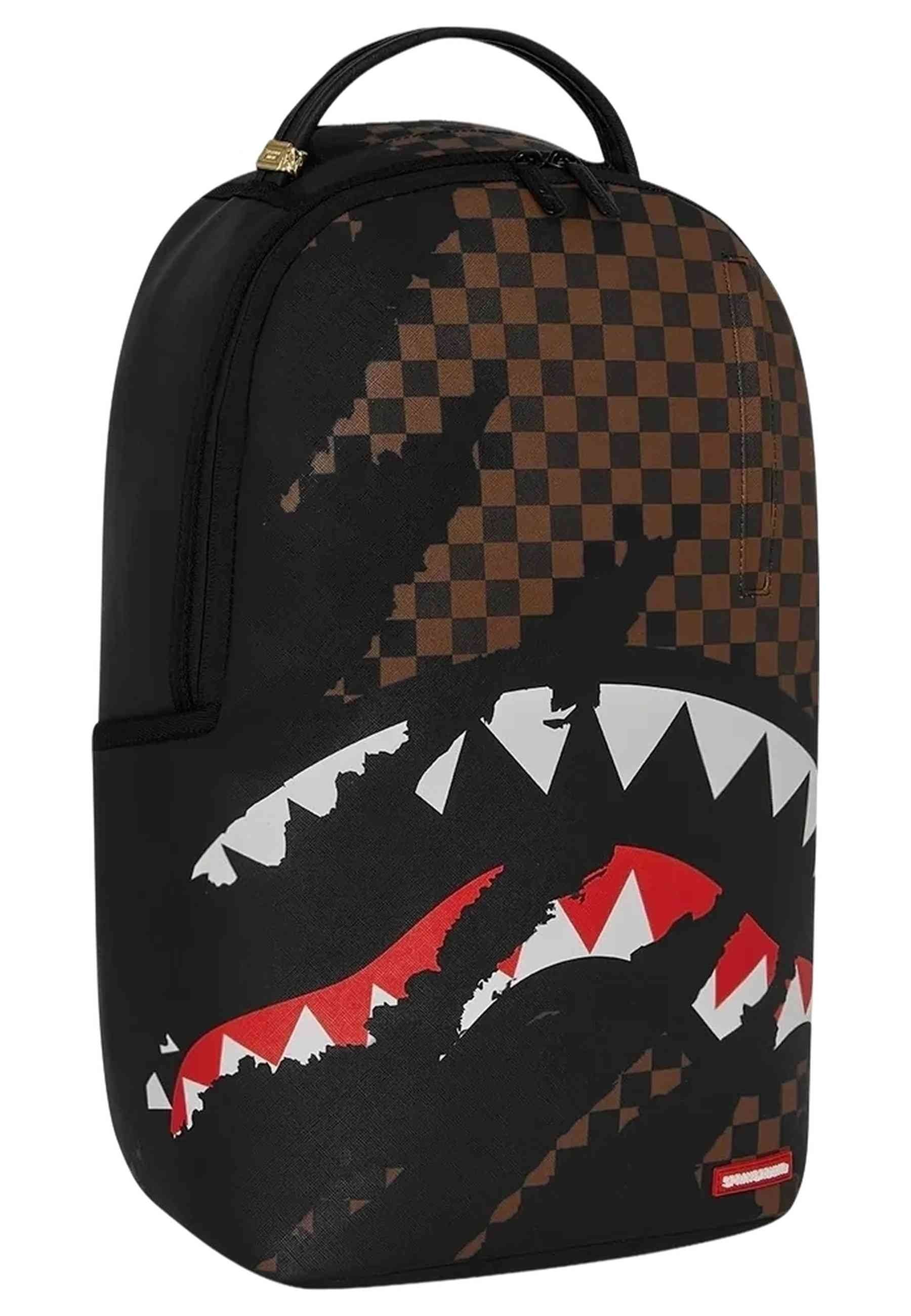MOCHILA SPRAYGROUND MARRON CLAW TEAR CHECK BACKPACK