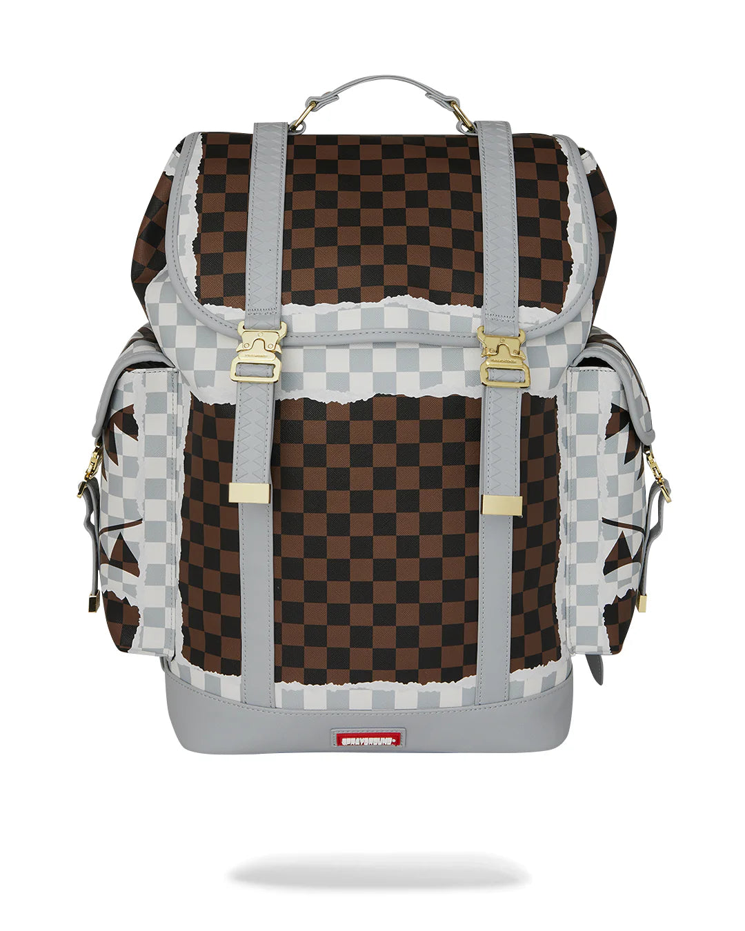 MOCHILA SPRAYGROUND MARRON CREAM BROWN TEAR CHECK MONTECARLO
