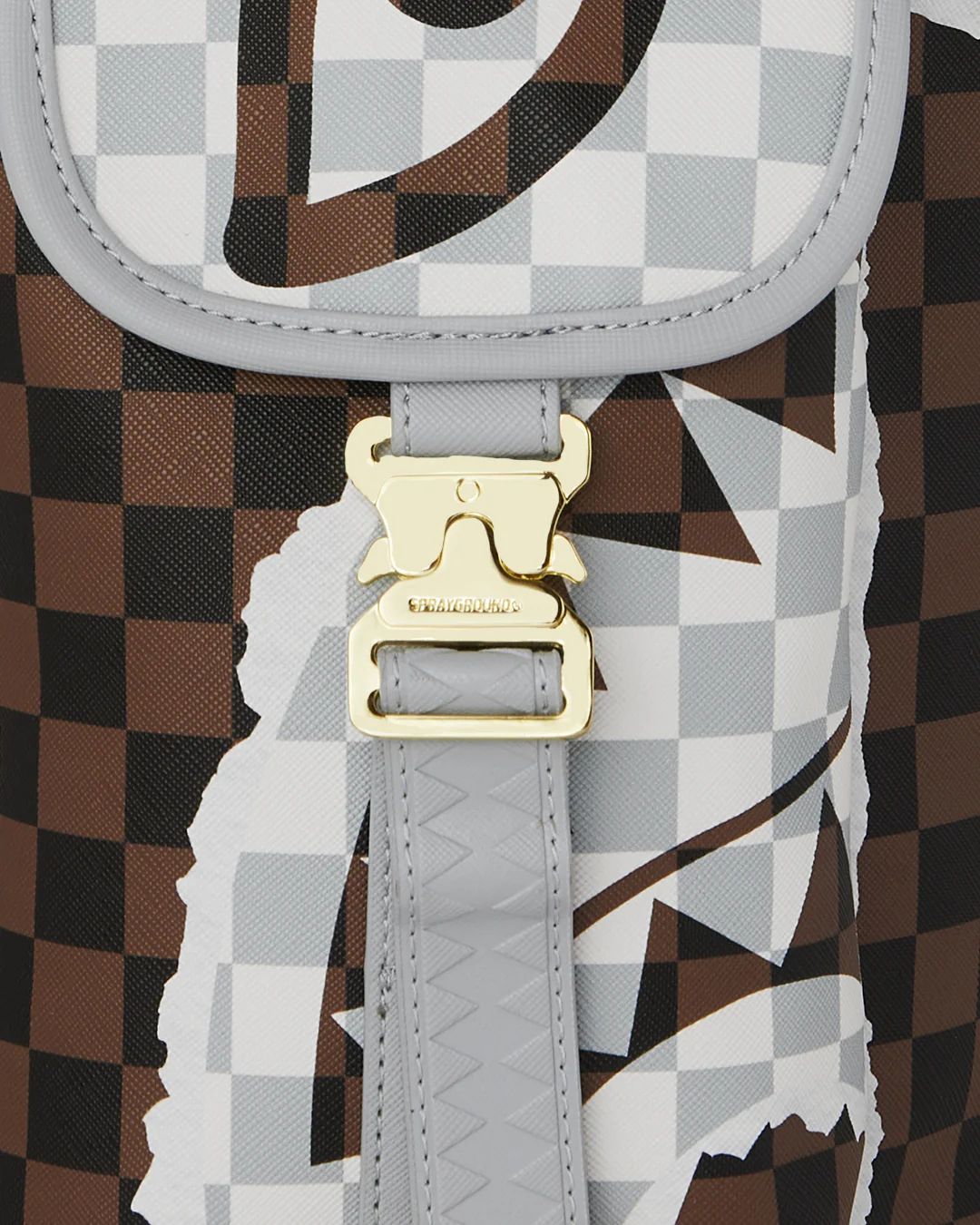 MOCHILA SPRAYGROUND MARRON CREAM BROWN TEAR CHECK MONTECARLO