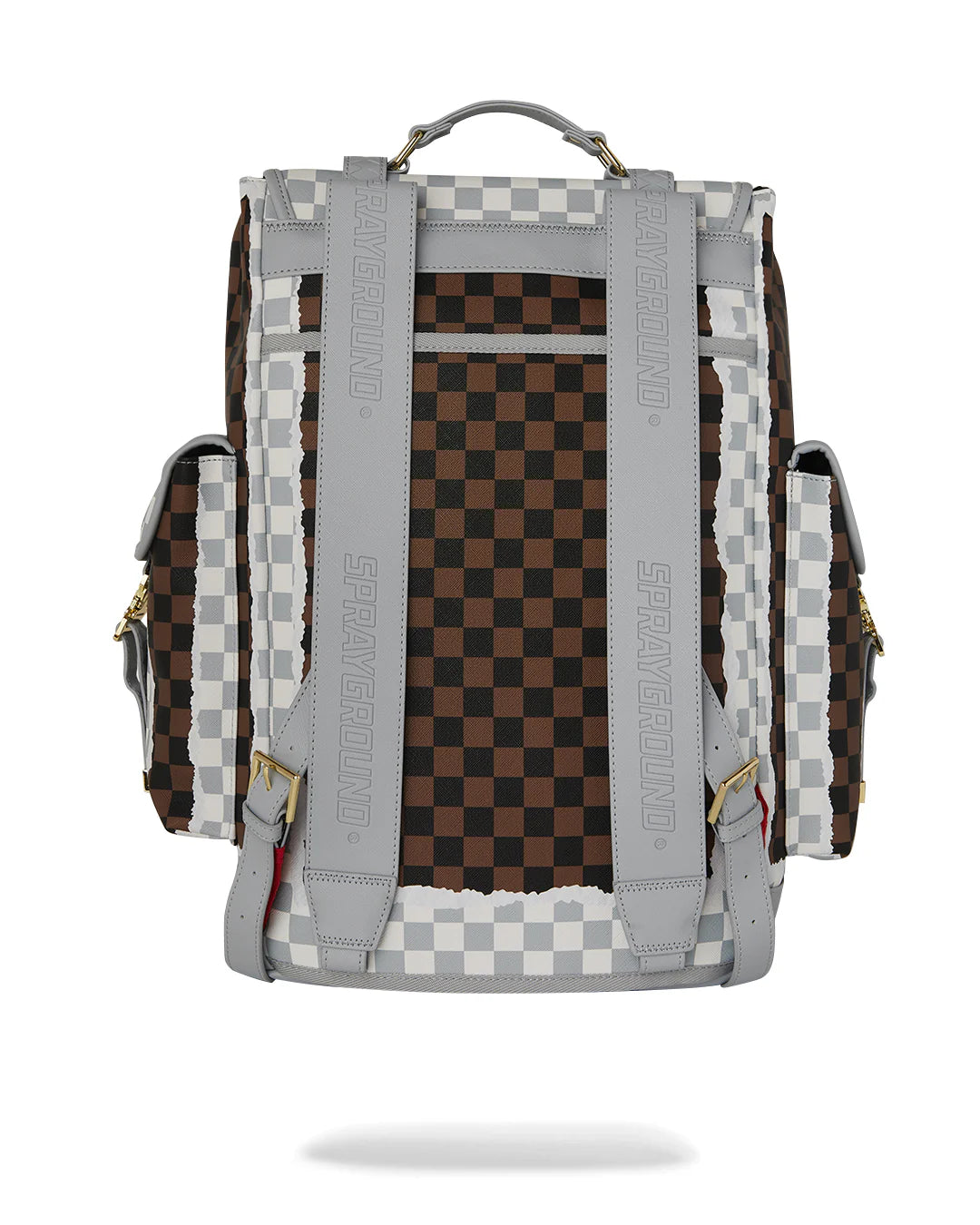 MOCHILA SPRAYGROUND MARRON CREAM BROWN TEAR CHECK MONTECARLO