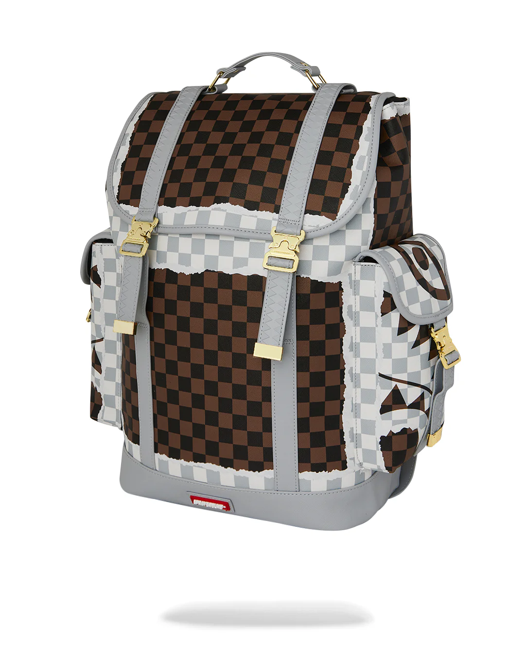 MOCHILA SPRAYGROUND MARRON CREAM BROWN TEAR CHECK MONTECARLO