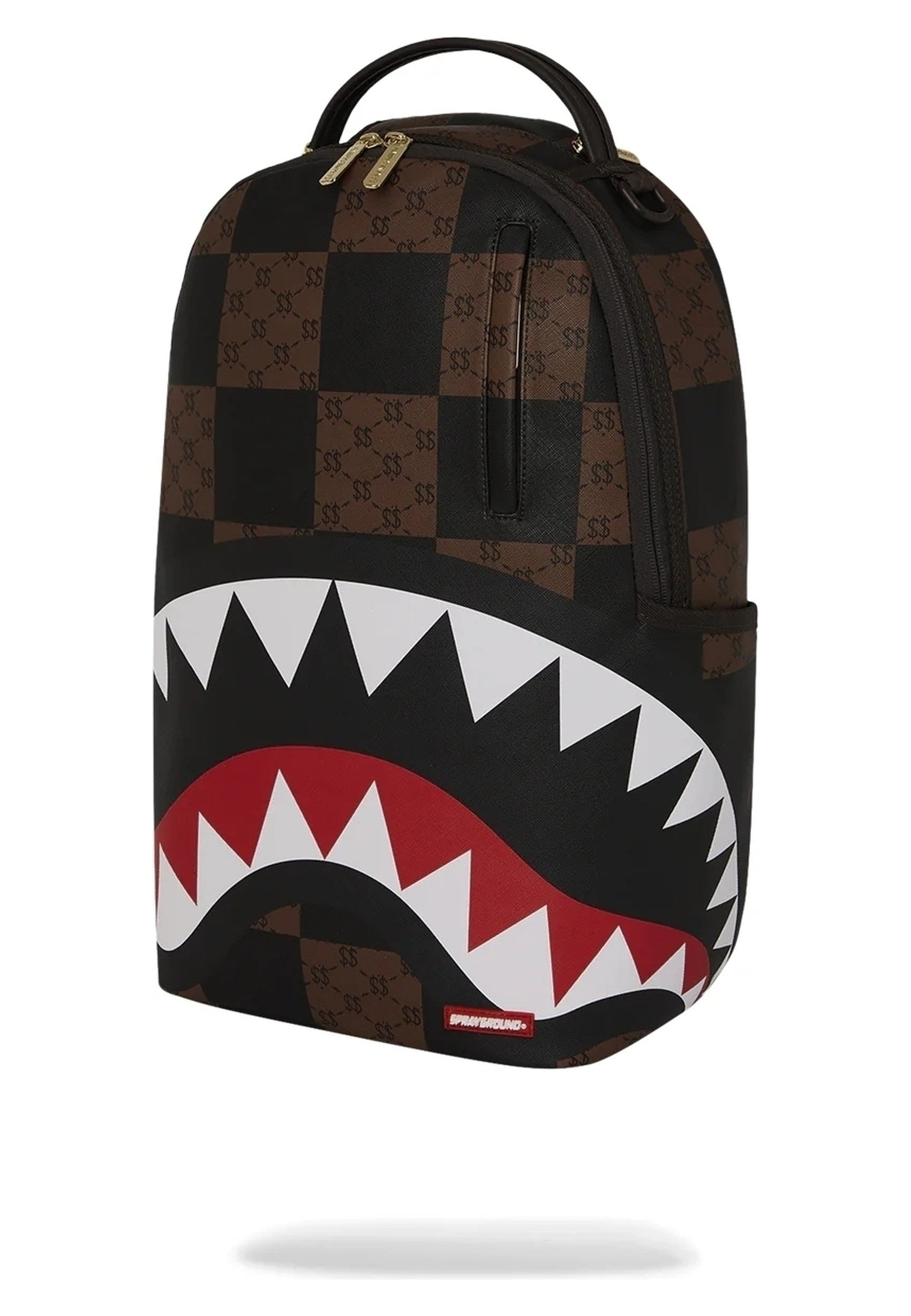 MOCHILA SPRAYGROUND MARRON ENLARGED CHECKS PARIS BACKPACK