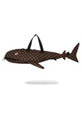 MOCHILA SPRAYGROUND MARRON SHARK IN PARIS WTF BUBBLE BROWN CHECK SHARK DUFFLE
