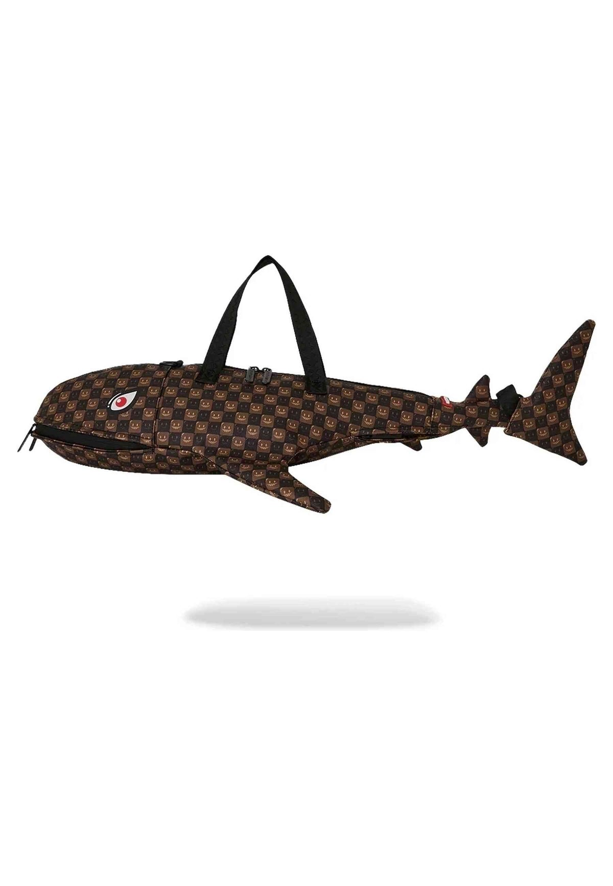 MOCHILA SPRAYGROUND MARRON SHARK IN PARIS WTF BUBBLE BROWN CHECK SHARK DUFFLE