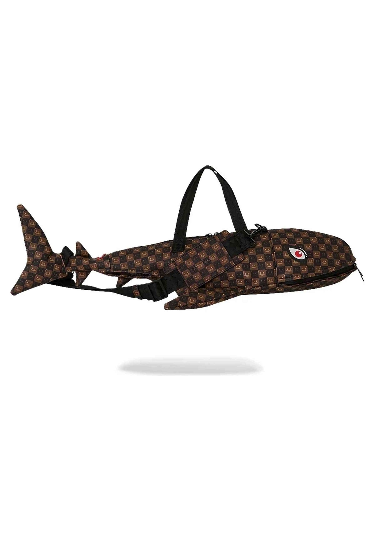 MOCHILA SPRAYGROUND MARRON SHARK IN PARIS WTF BUBBLE BROWN CHECK SHARK DUFFLE