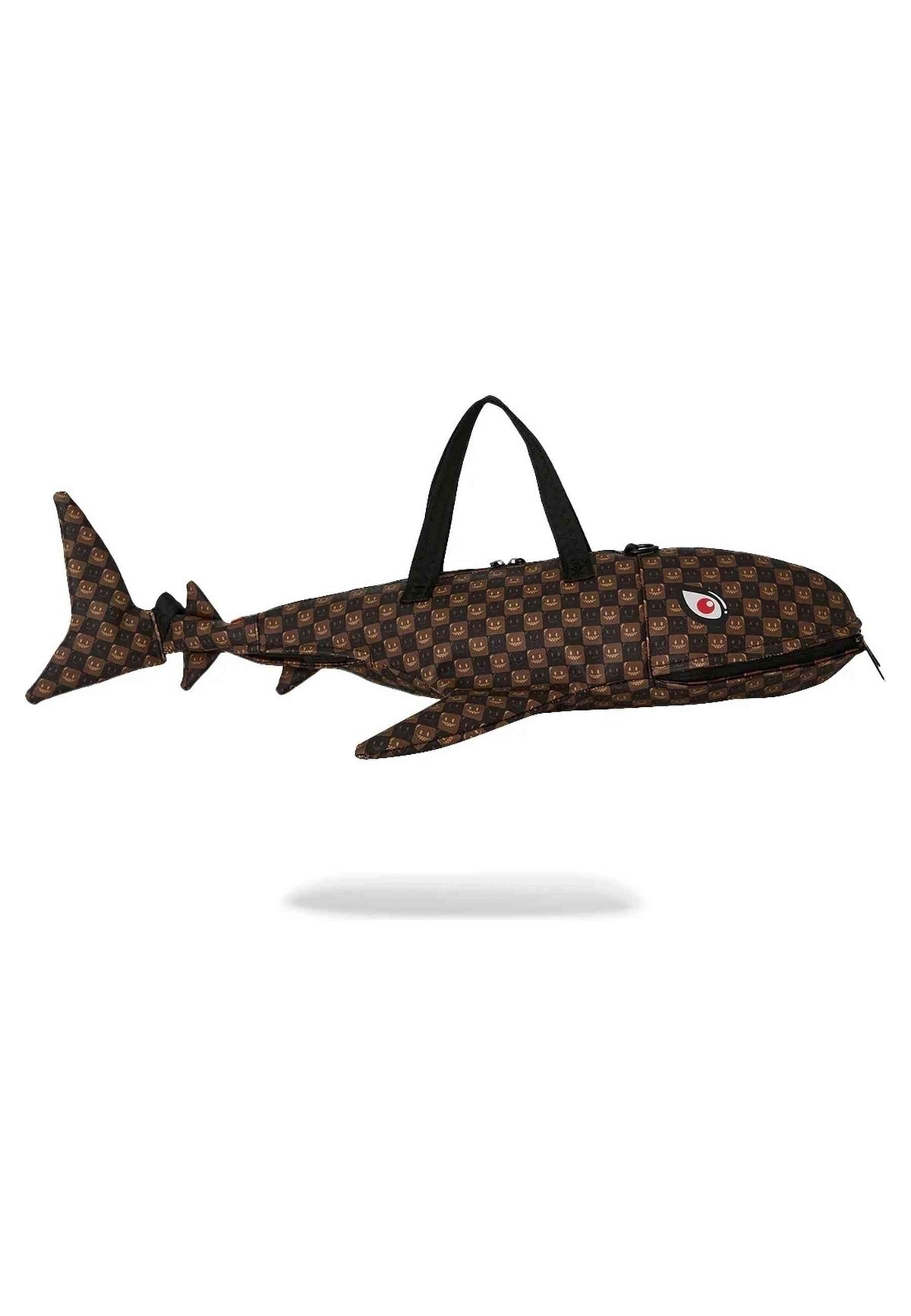MOCHILA SPRAYGROUND MARRON SHARK IN PARIS WTF BUBBLE BROWN CHECK SHARK DUFFLE