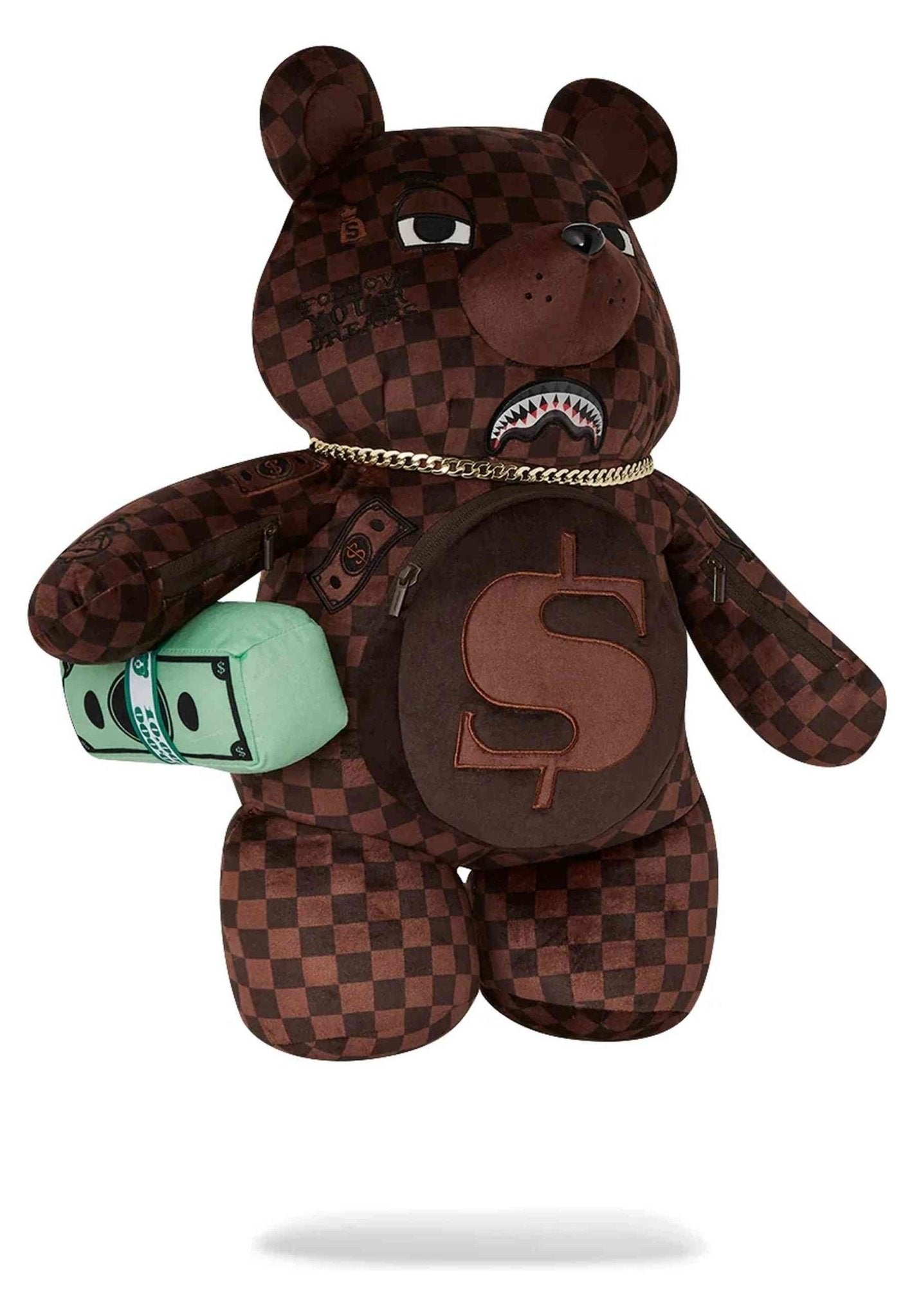 MOCHILA SPRAYGROUND MARRON SIP LENTICULARCHOMP MONEYBEAR BACKPACK - AREA ZERO