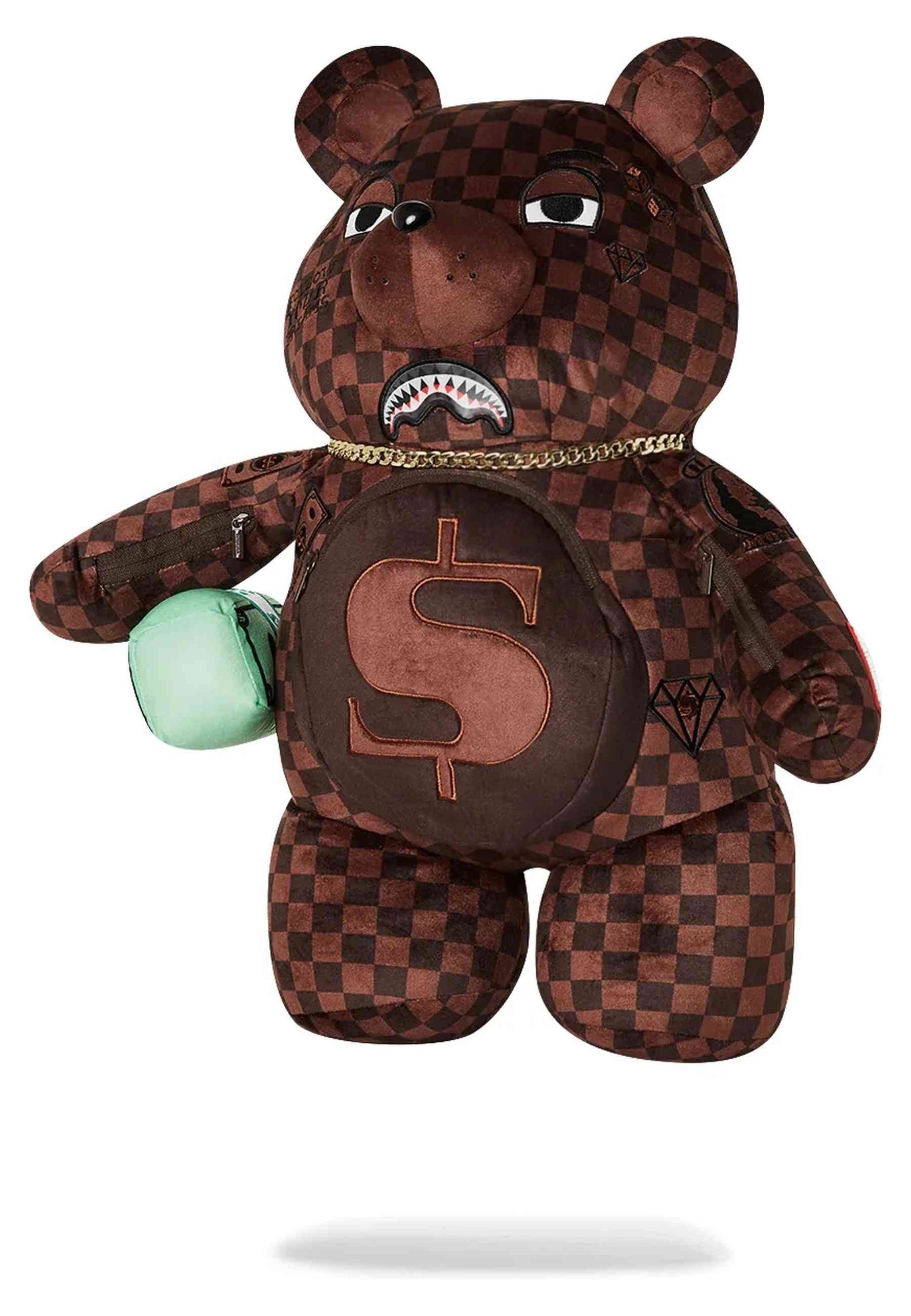 MOCHILA SPRAYGROUND MARRON SIP LENTICULARCHOMP MONEYBEAR BACKPACK