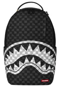 MOCHILA SPRAYGROUND NEGRA BLACK & WHITE DRIP CHECK CHARK BACKPACK