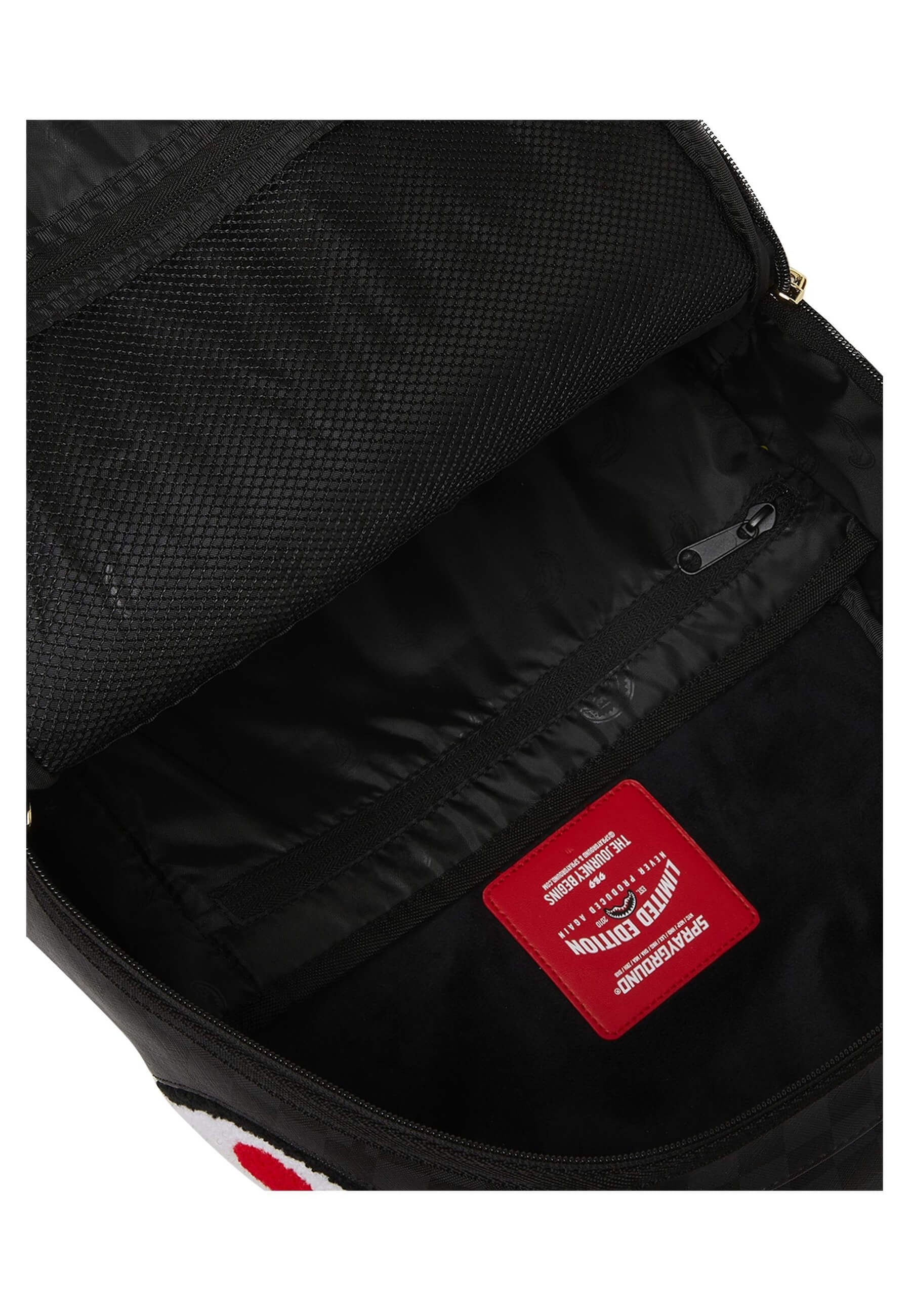 MOCHILA SPRAYGROUND NEGRA BLACK CHENILLE SIP DLXSV BACKPACK