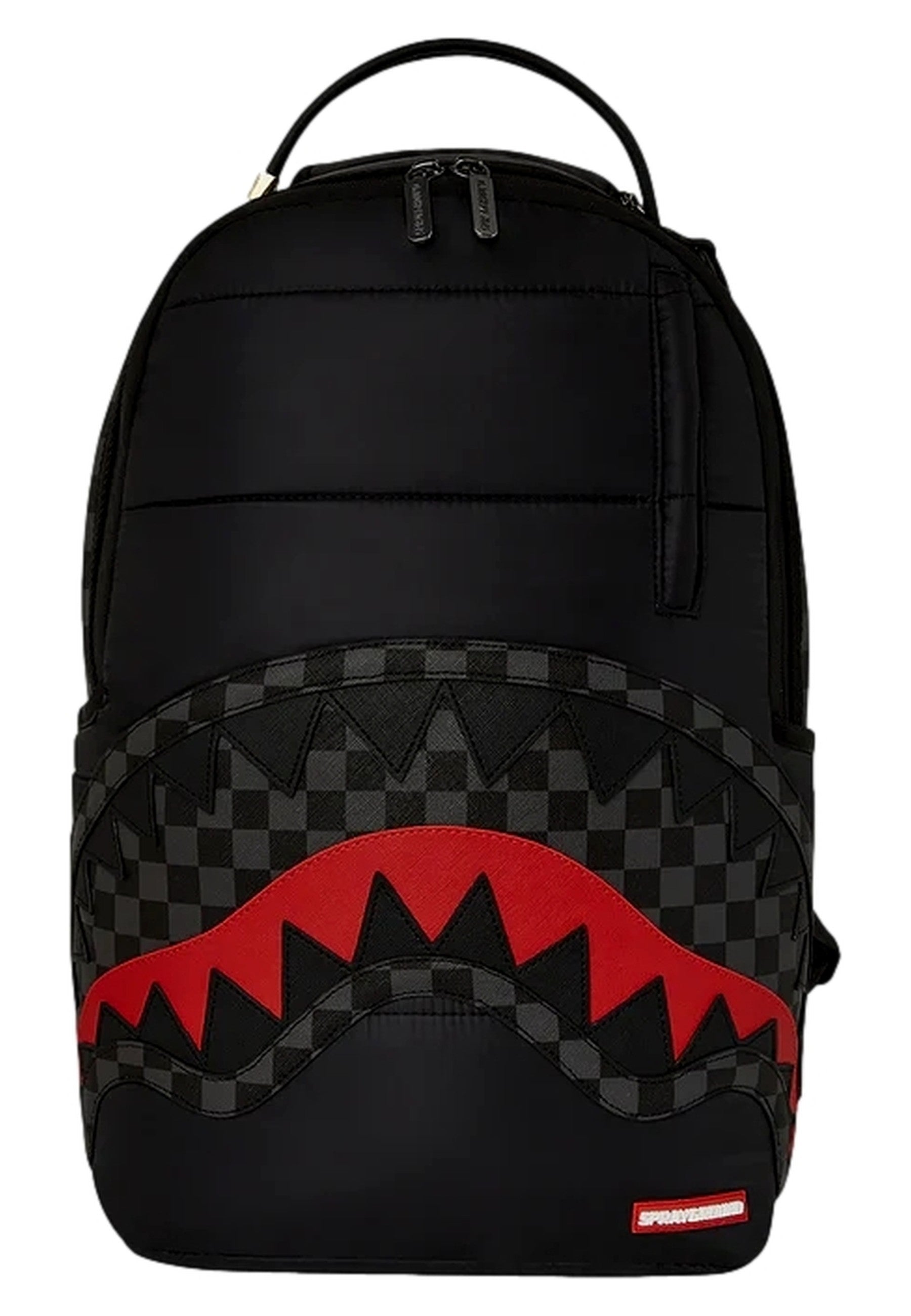 MOCHILA SPRAYGROUND NEGRA BLACK PUFFER GREY CHECK BACKPACK