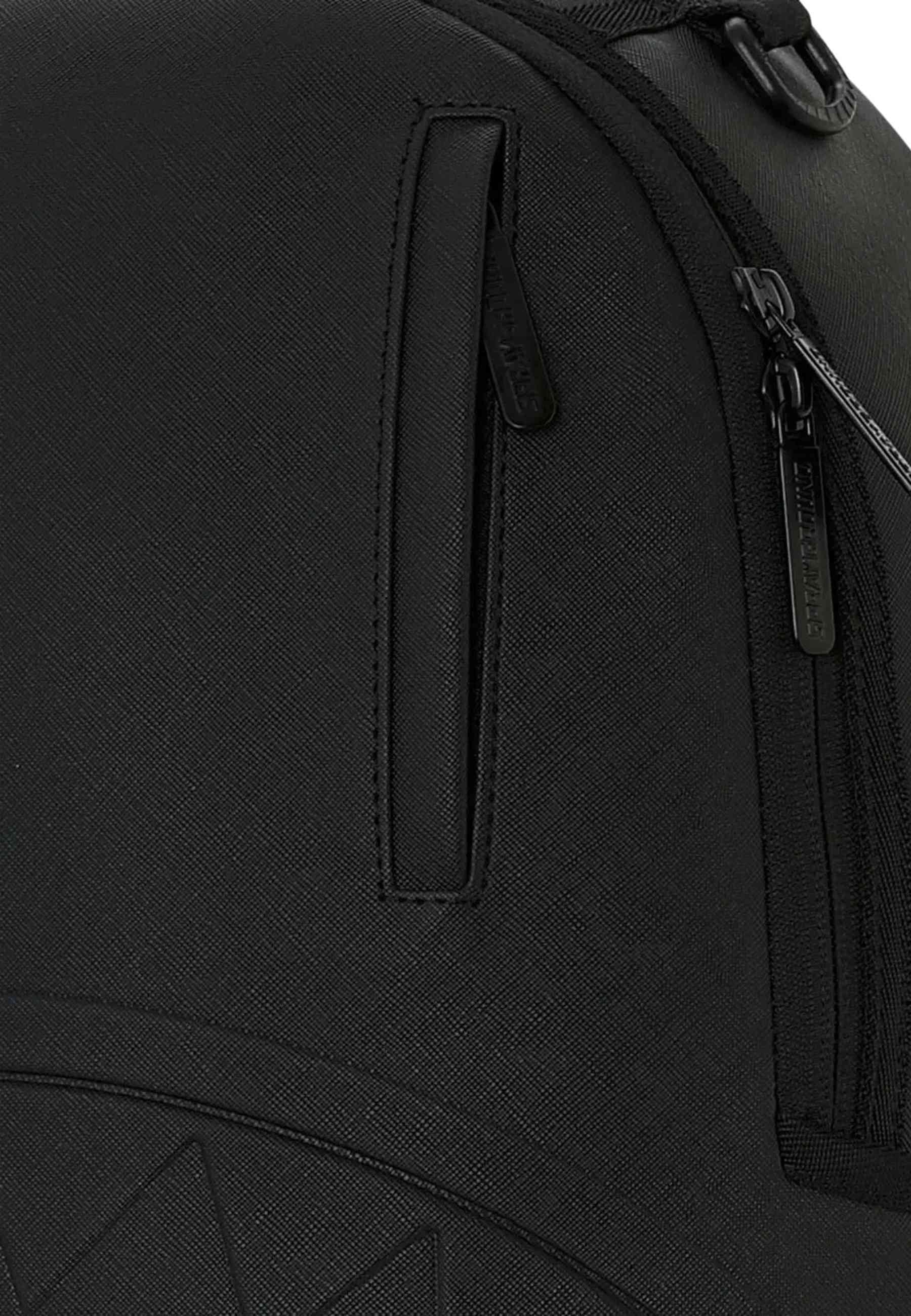 MOCHILA SPRAYGROUND NEGRA BLACKED OUT EMBOSSED GOLD TOOTH BACKPACK