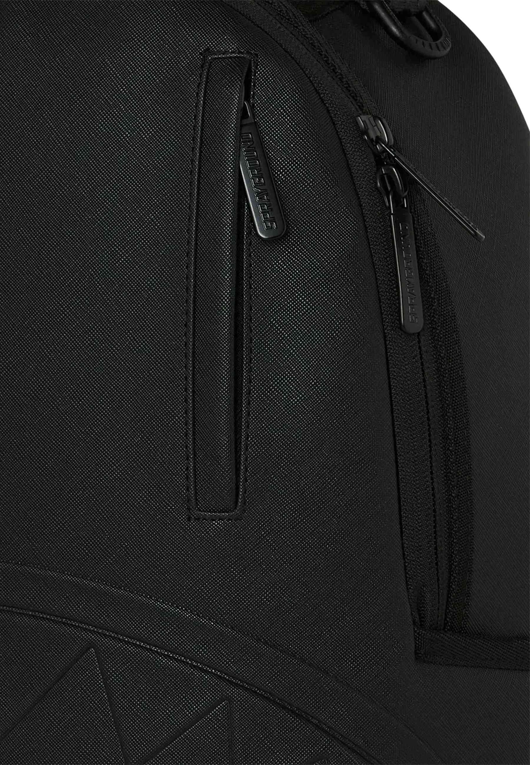 MOCHILA SPRAYGROUND NEGRA BLACKED OUT EMBOSSED GOLD TOOTH BACKPACK