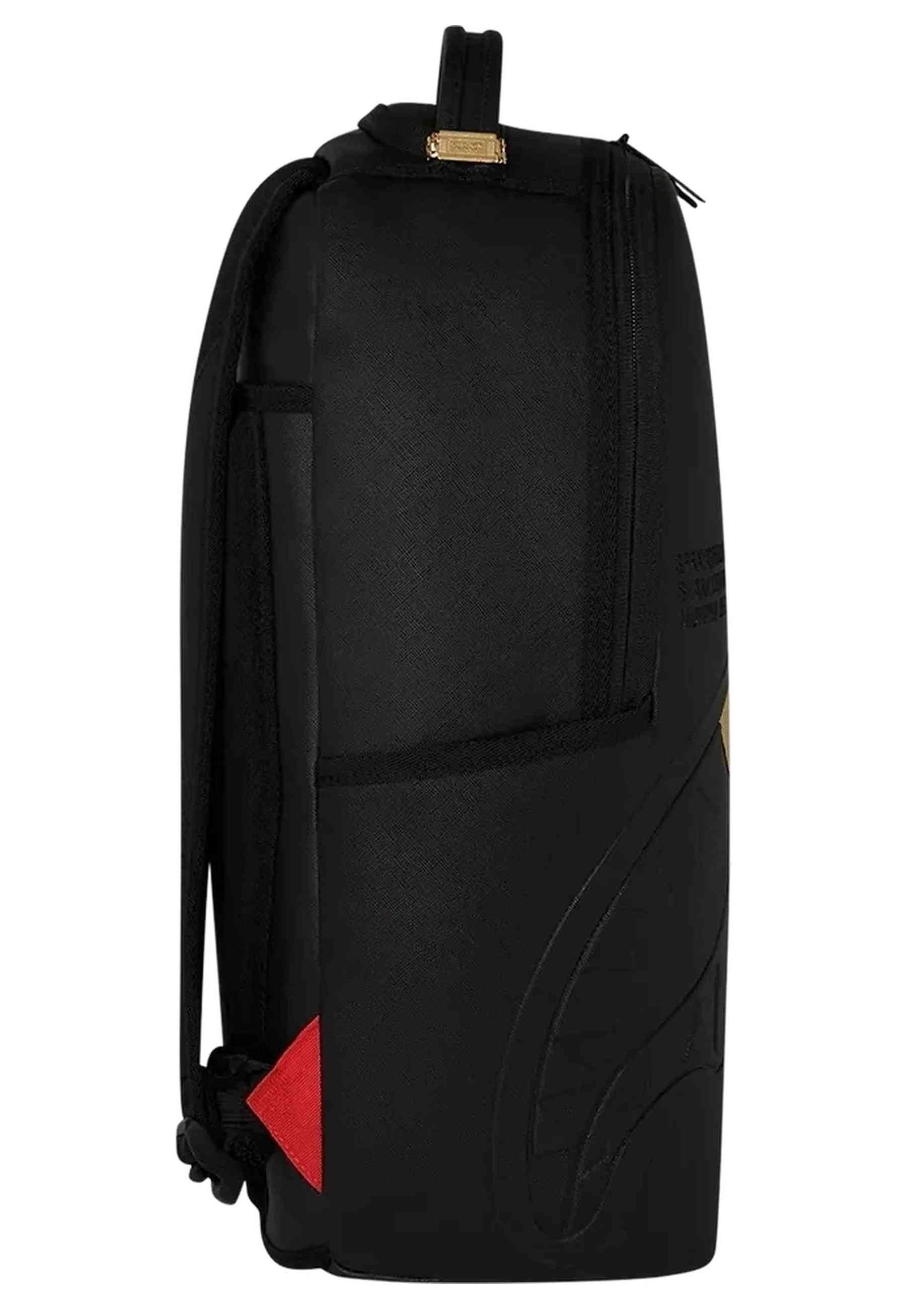 MOCHILA SPRAYGROUND NEGRA BLACKED OUT EMBOSSED GOLD TOOTH BACKPACK