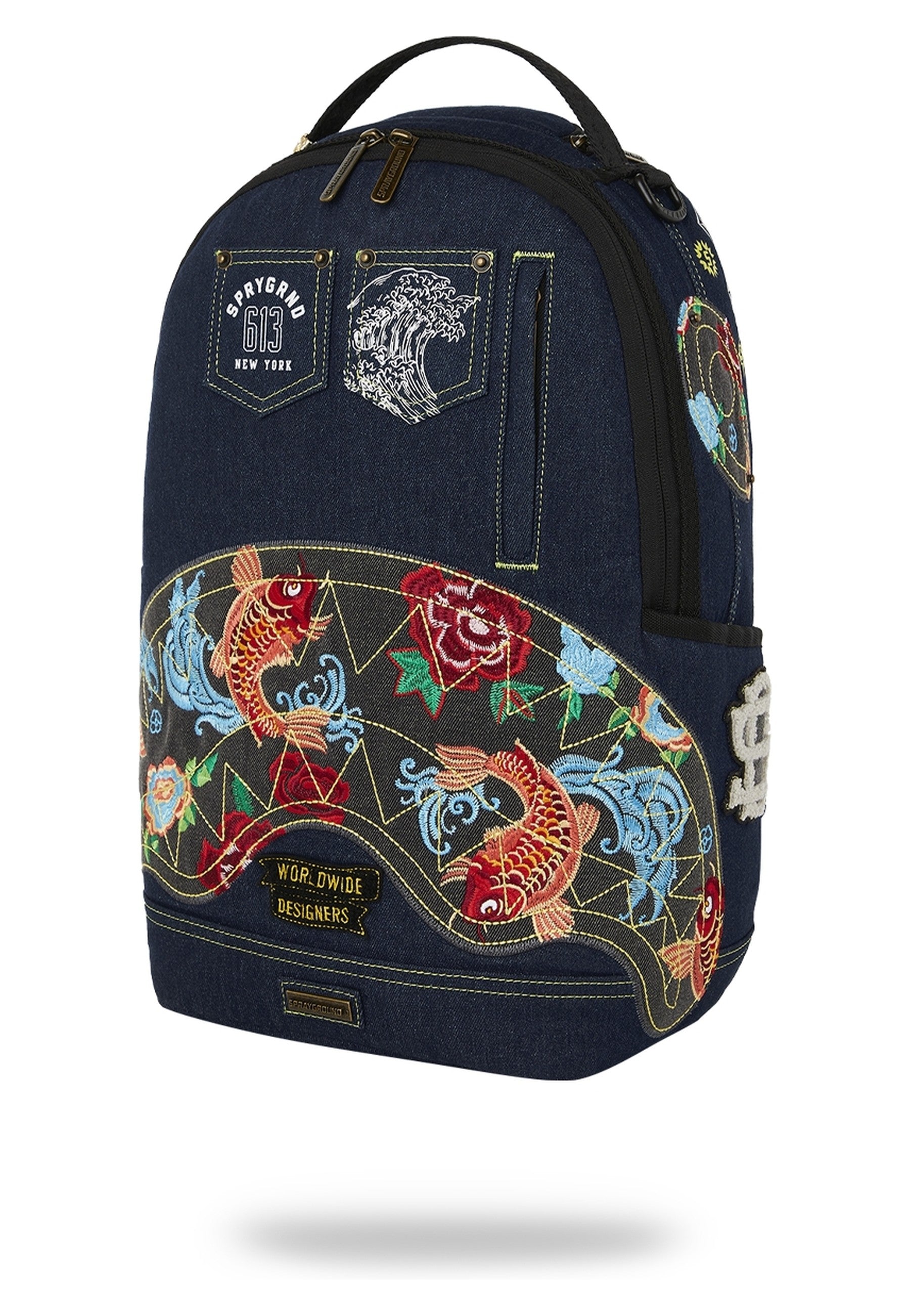 MOCHILA SPRAYGROUND NEGRA EVISU STYLE BACKPACK