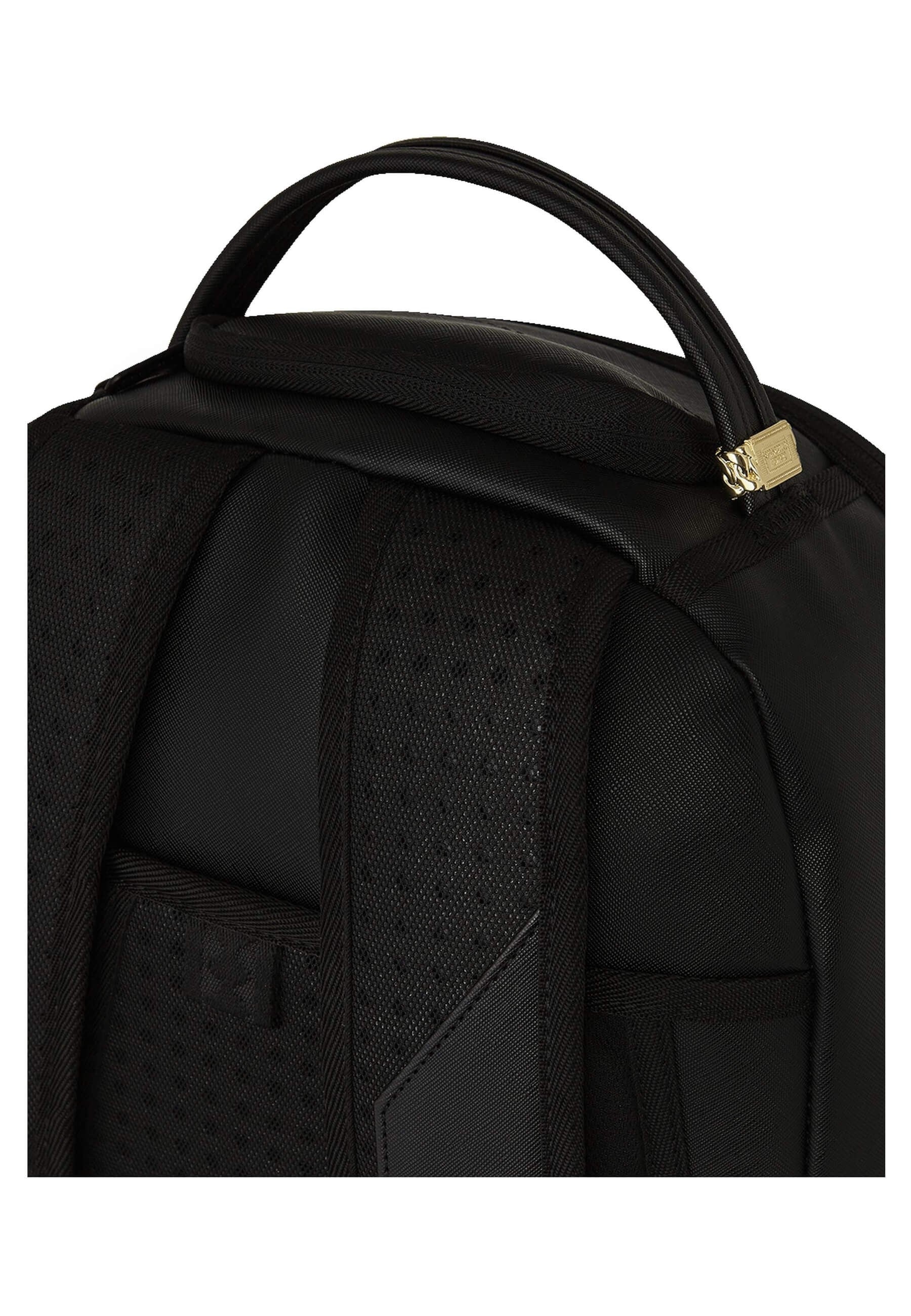 MOCHILA SPRAYGROUND NEGRA FLY KNIT MOUTH DLX SATIN BACKPACK