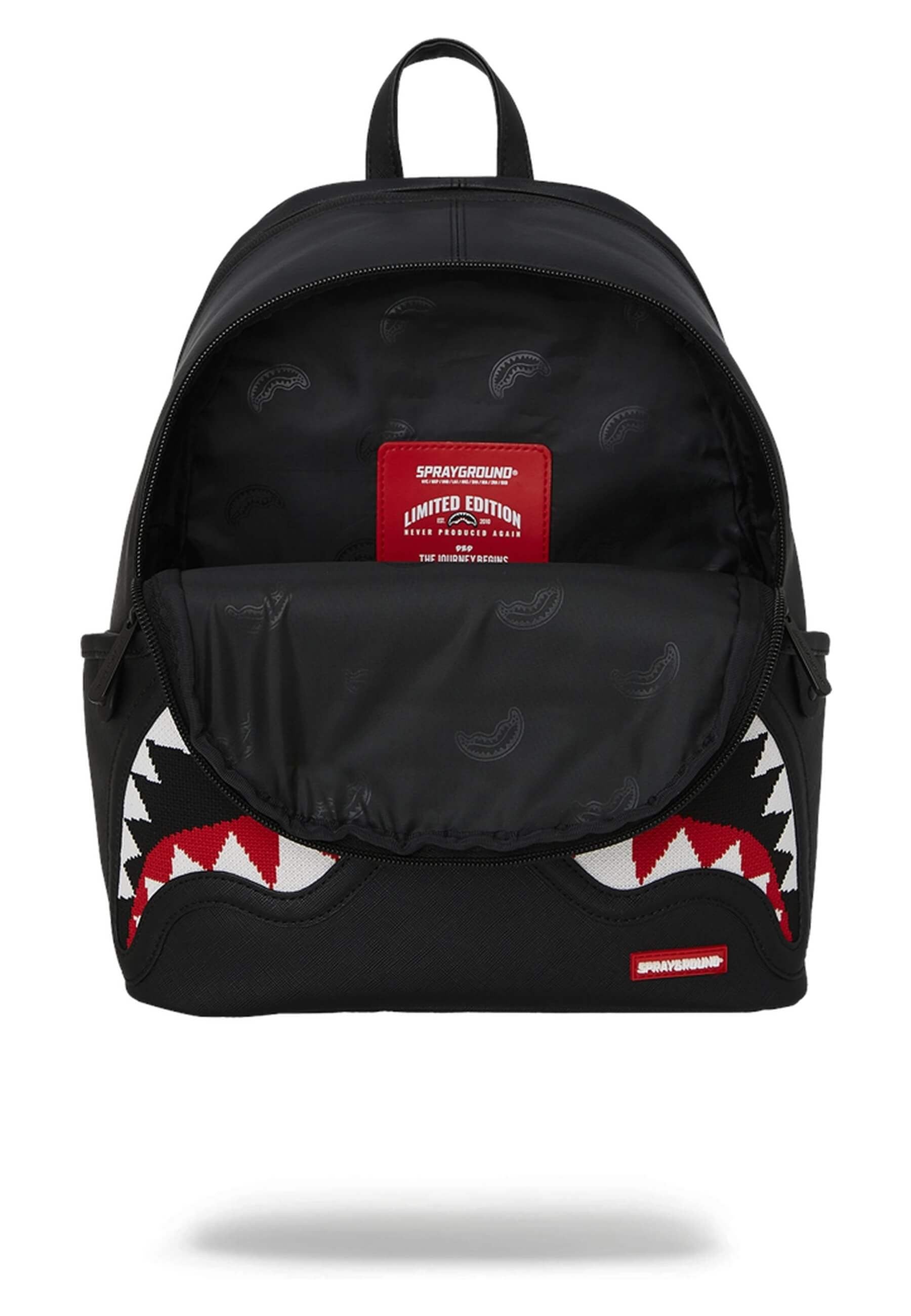 MOCHILA SPRAYGROUND NEGRA FLY KNIT MOUTH SAVAGE BACKPACK