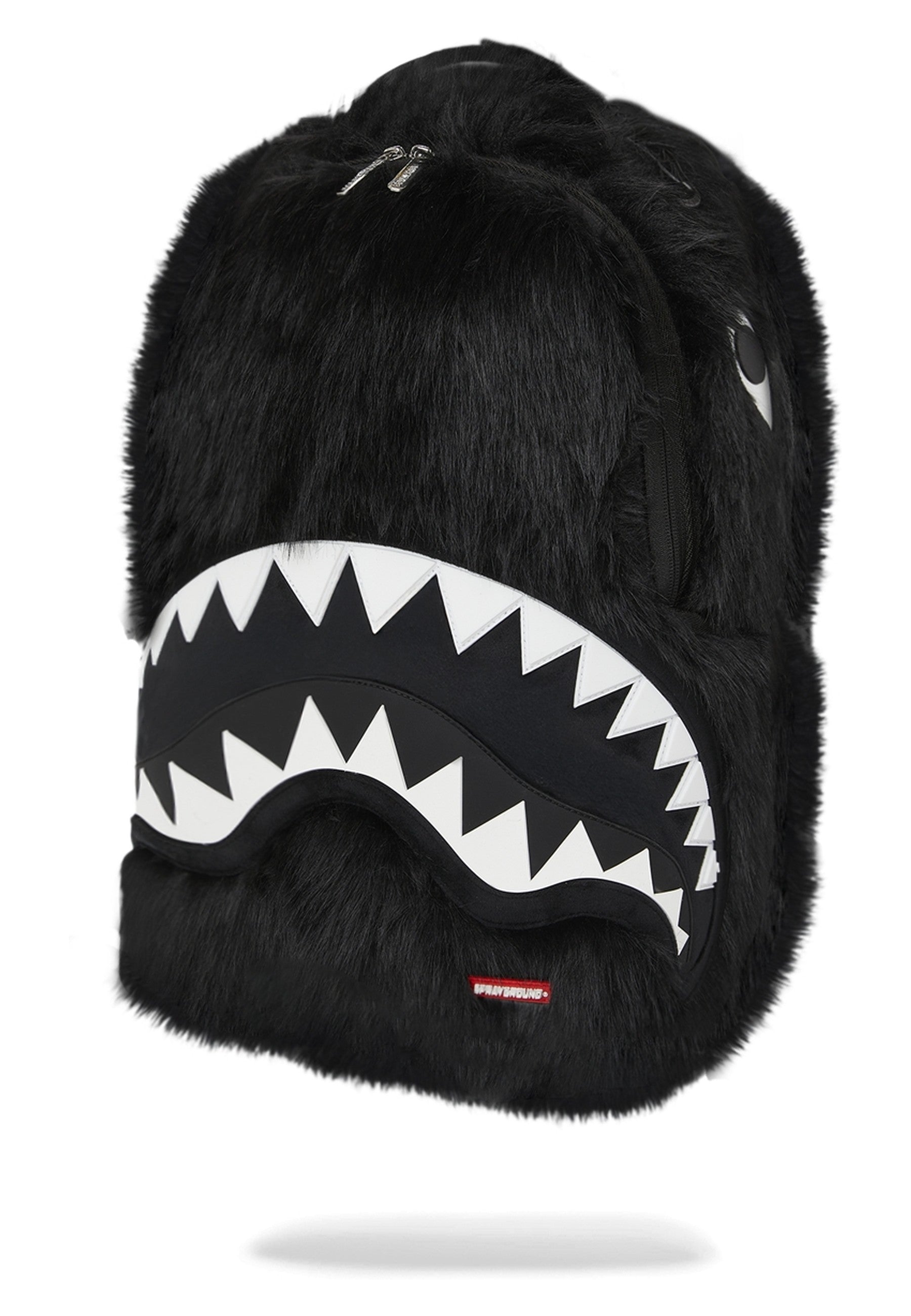 MOCHILA SPRAYGROUND NEGRA FUR CRAY BLACK BACKPACK