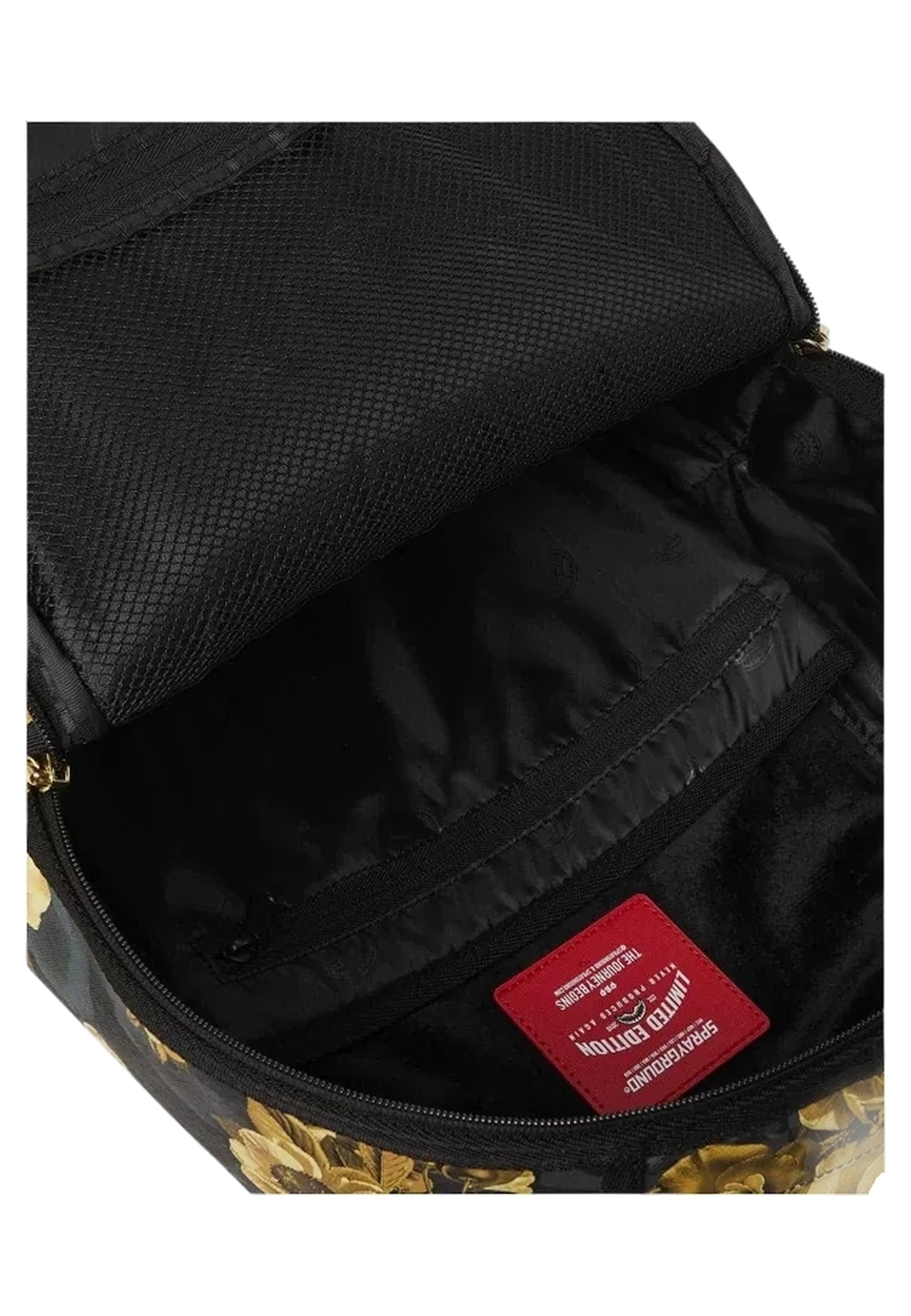 MOCHILA SPRAYGROUND NEGRA GOLD FLORAL REMIX BACKPACK