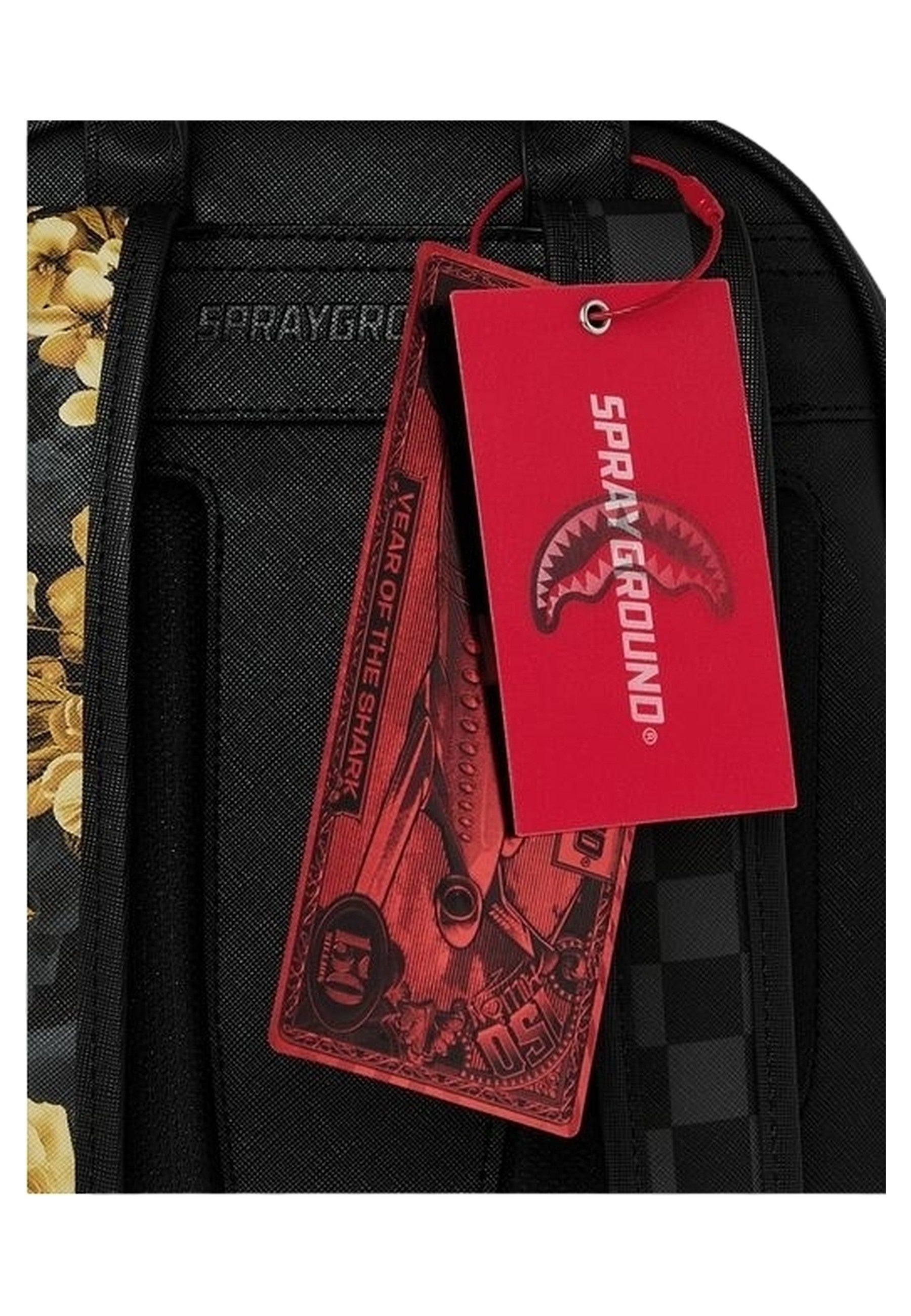 MOCHILA SPRAYGROUND NEGRA GOLD FLORAL REMIX SAVAGE BACKPACK