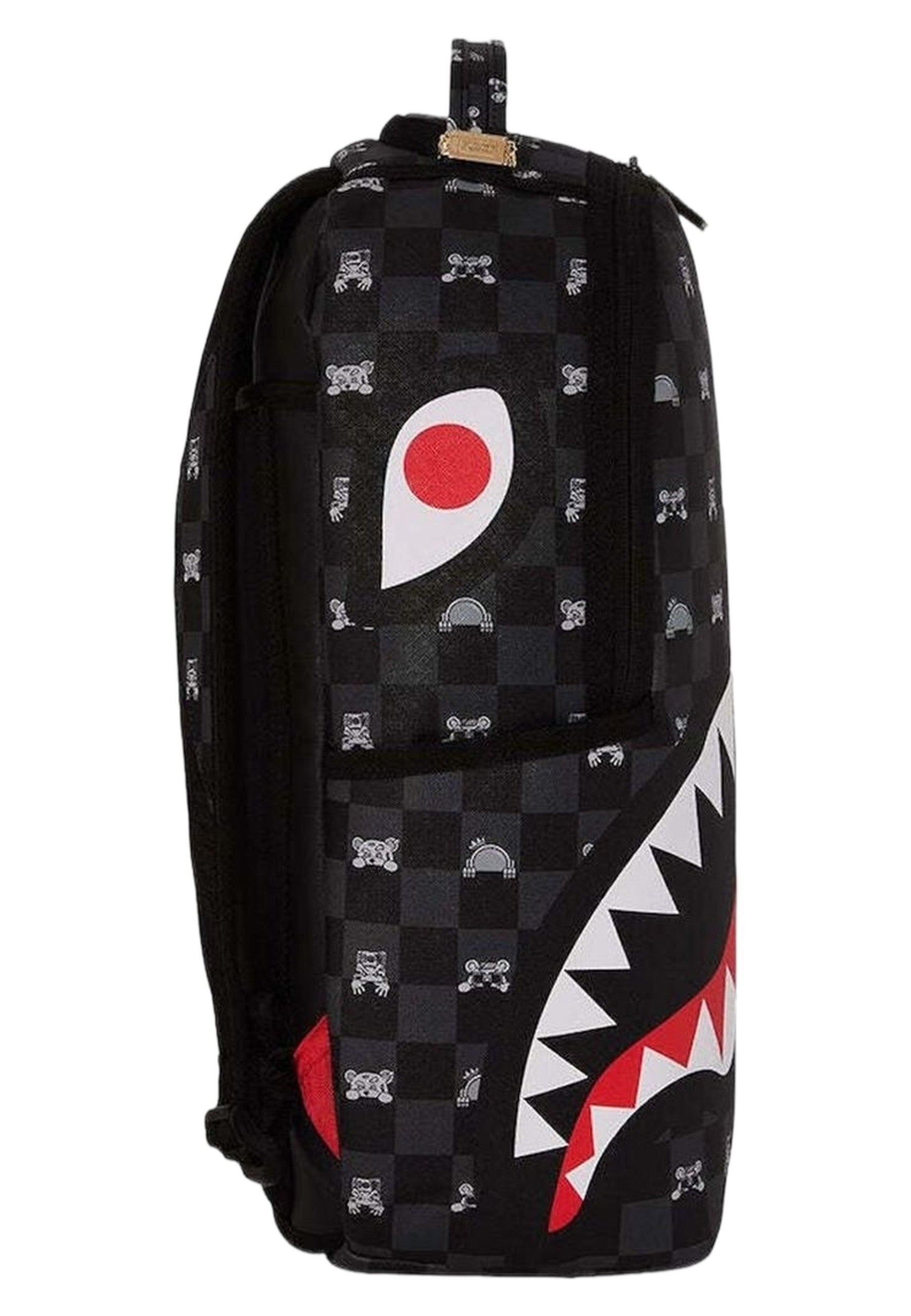 MOCHILA SPRAYGROUND NEGRA GRAY PEEKING CHARACTER CHECK BACKPACK