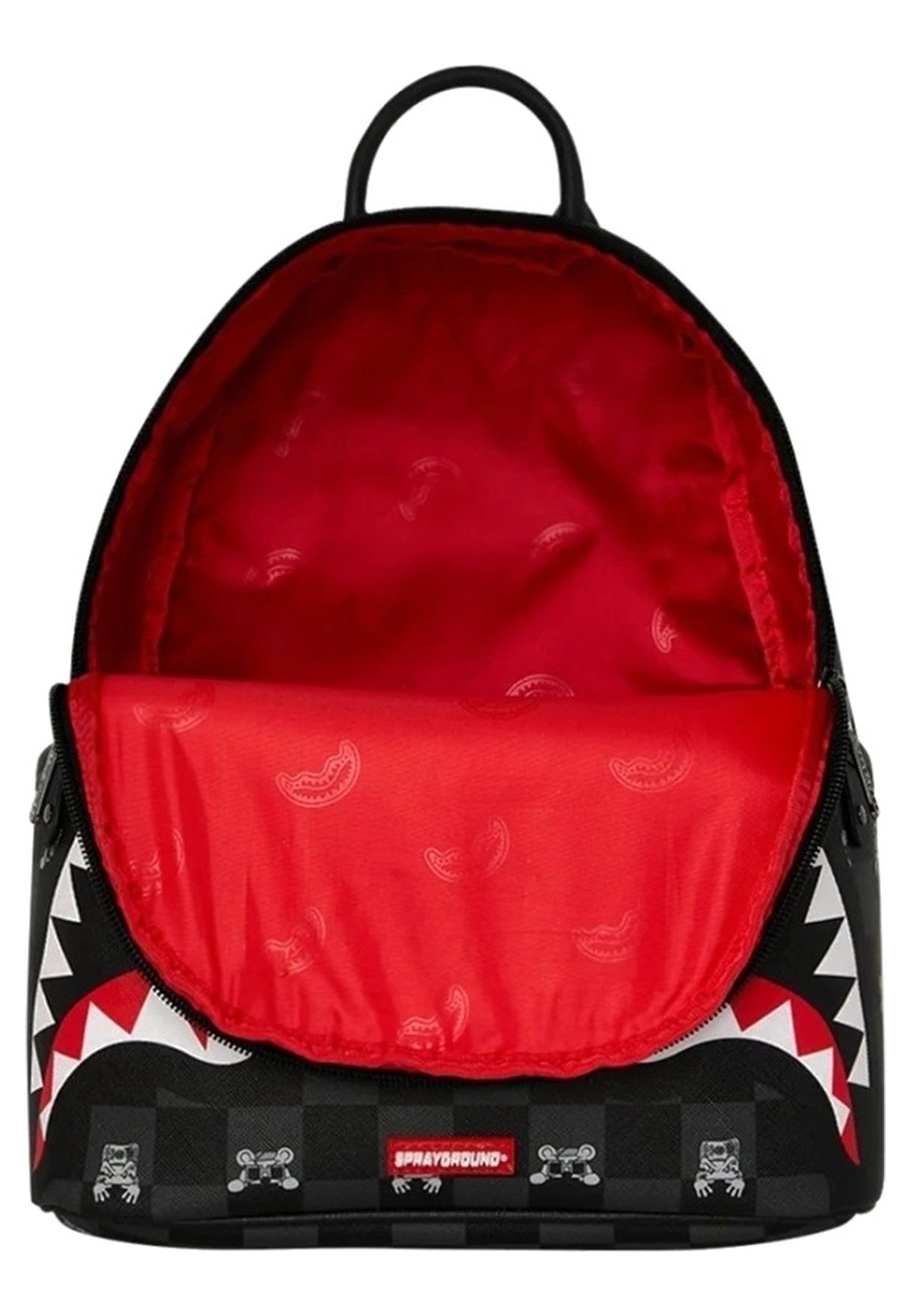 MOCHILA SPRAYGROUND NEGRA GRAY PEEKING CHARACTER CHECK SAVAGE BACKPACK