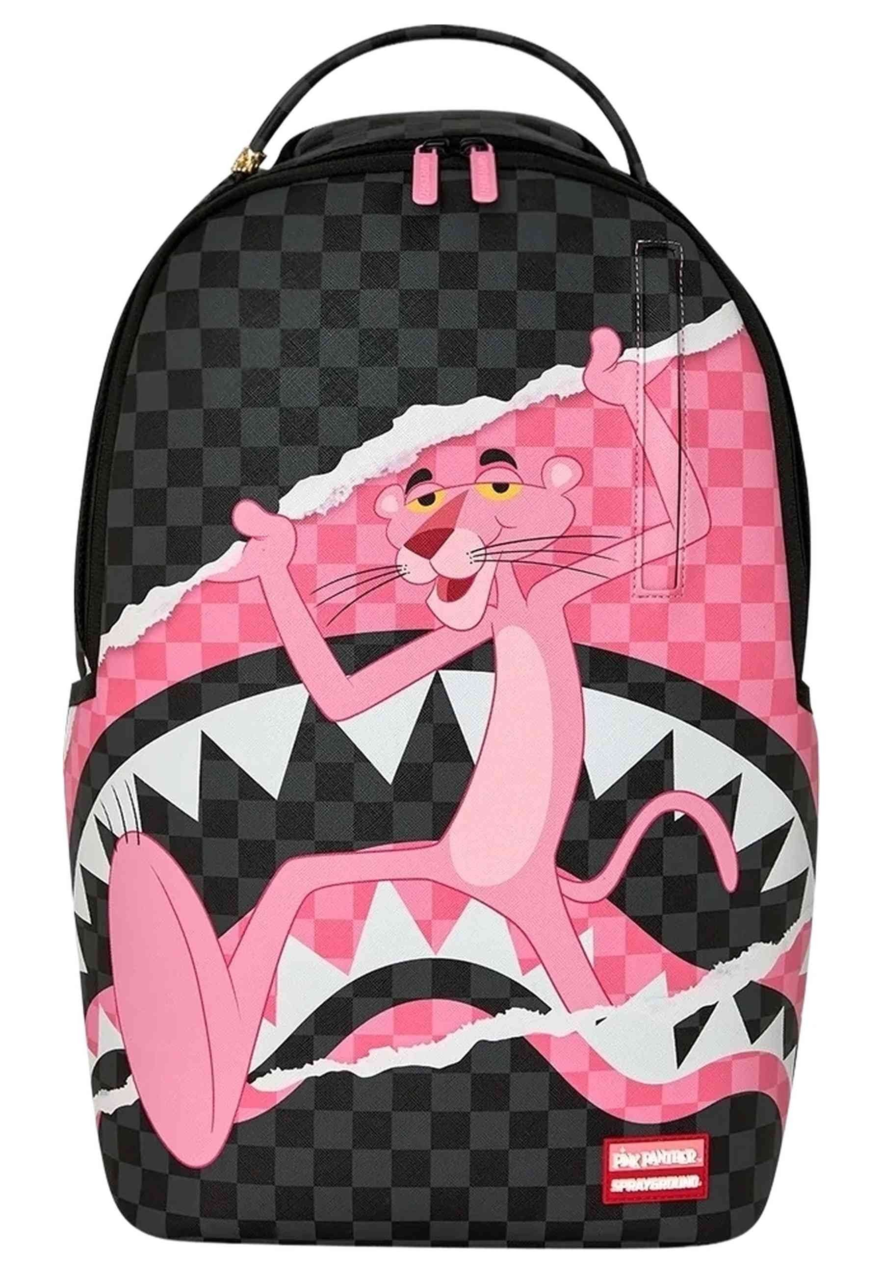 MOCHILA SPRAYGROUND NEGRA PINK PANTHER ON THE RUN BACKPACK