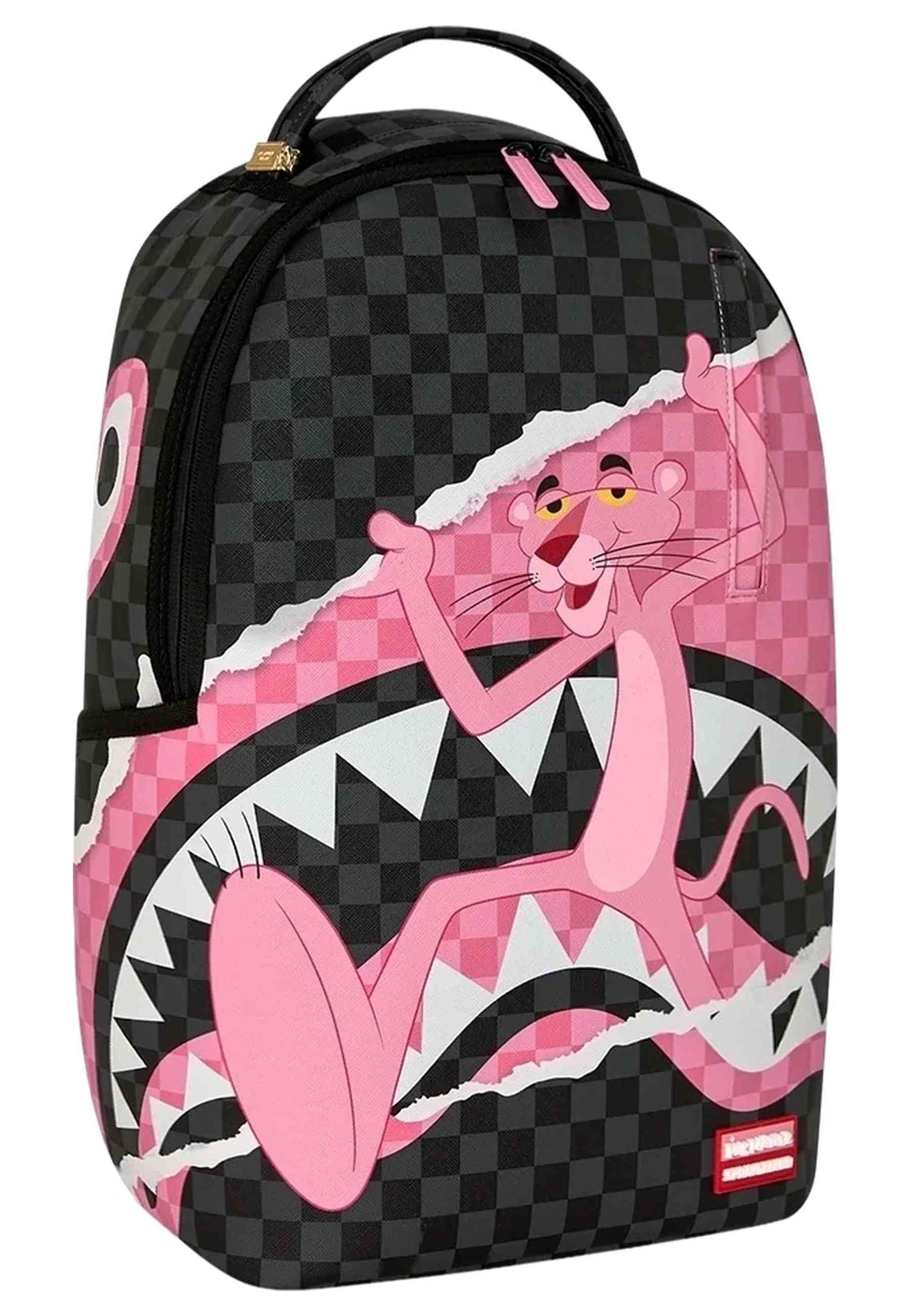MOCHILA SPRAYGROUND NEGRA PINK PANTHER ON THE RUN BACKPACK