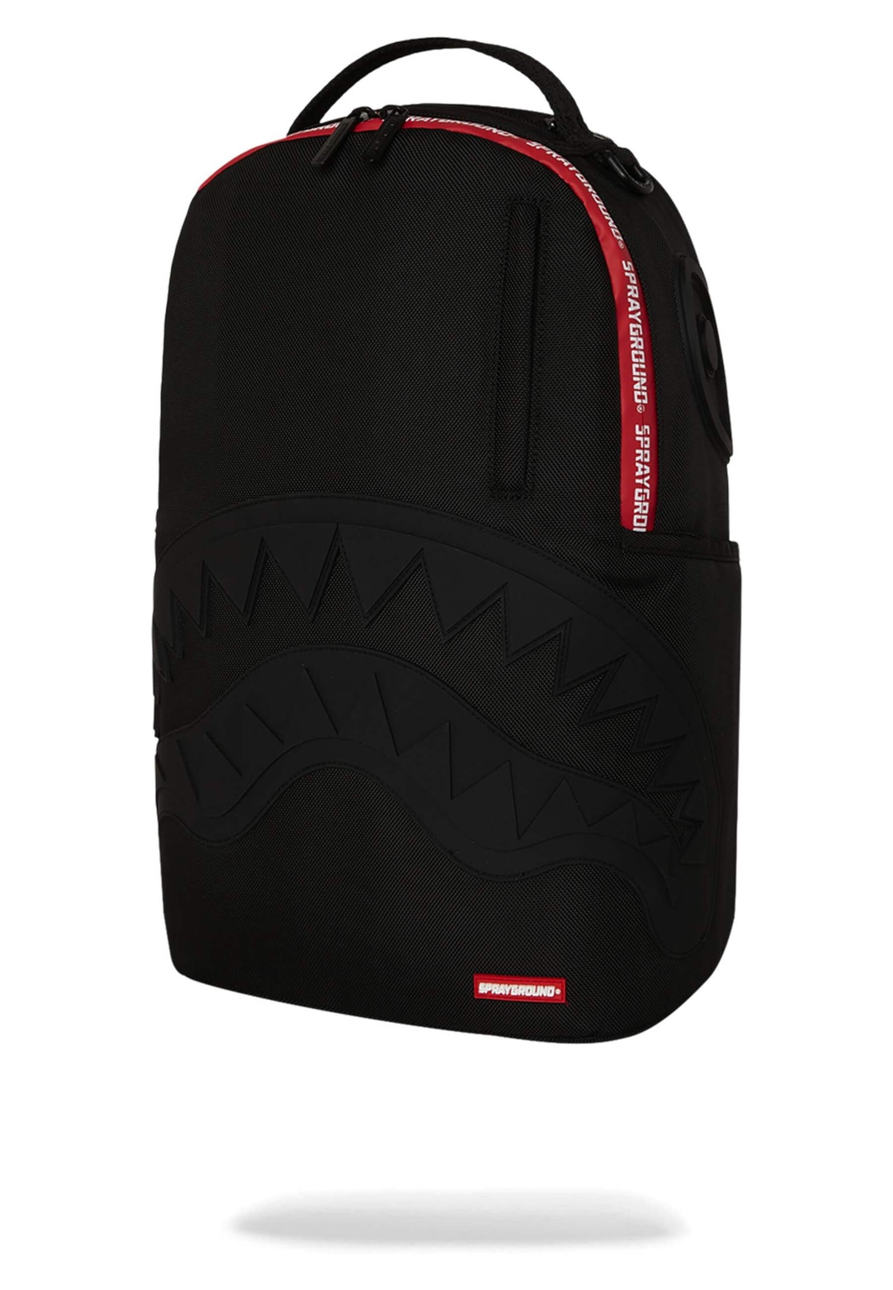 MOCHILA SPRAYGROUND NEGRA PRINTED ZIPPER SHARK DLXR BACKPACK