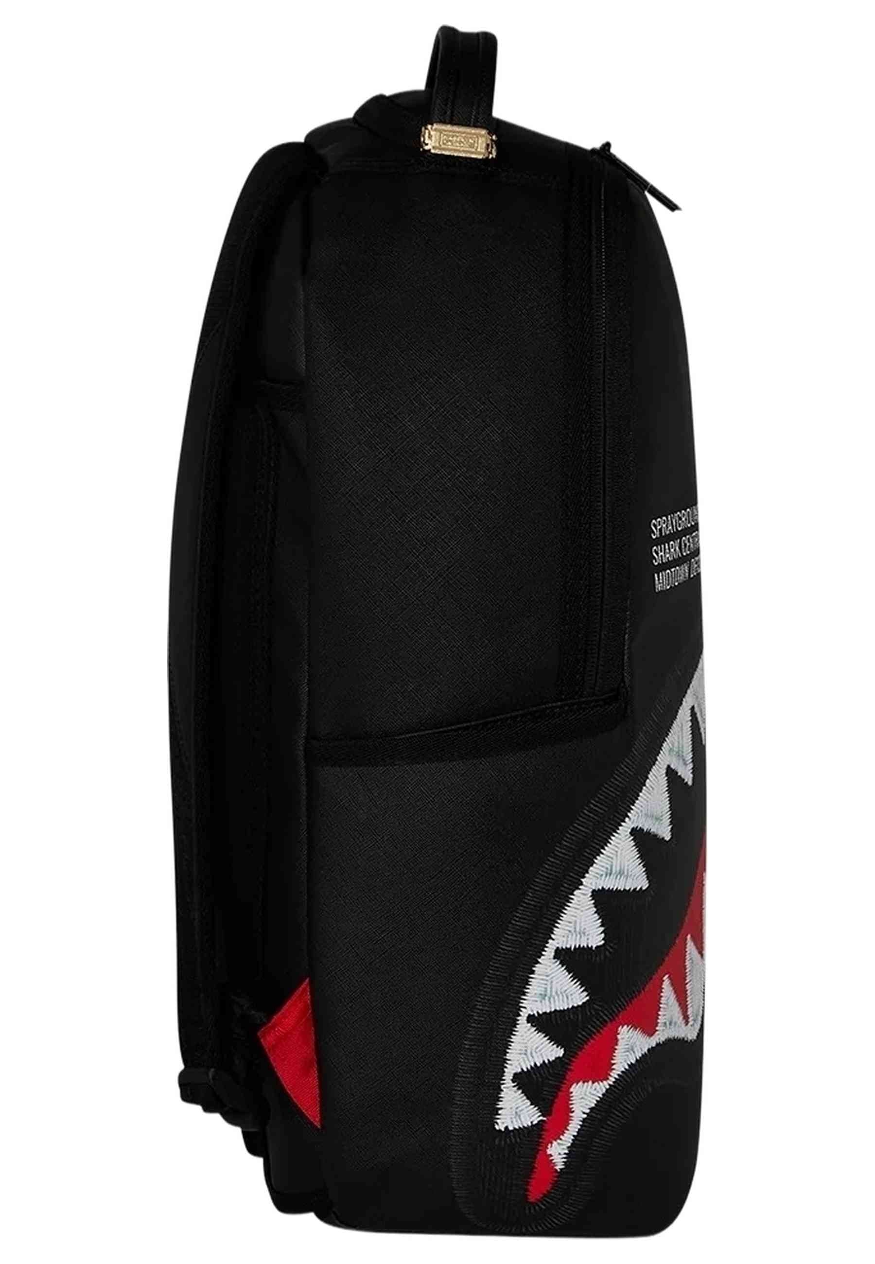 MOCHILA SPRAYGROUND NEGRA SHARK CENTRAL BLACK EMBROIDERED SHARK BACKPACK