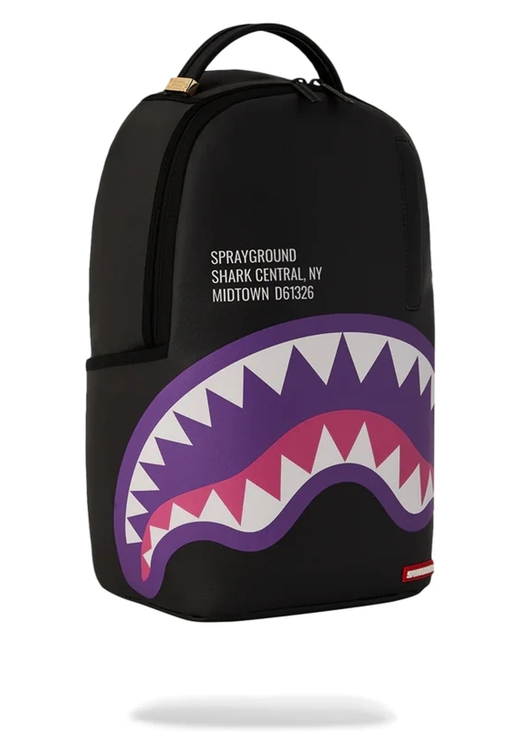 MOCHILA SPRAYGROUND NEGRA SHARK CENTRAL PURPLE PACKPACK