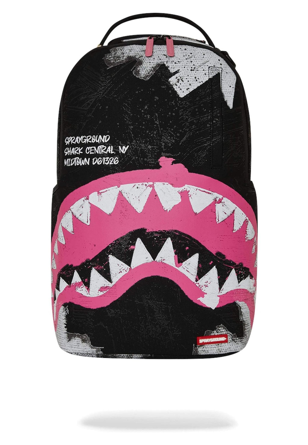 MOCHILA SPRAYGROUND NEGRA SHARK CENTRAL SORBET HAND PAINTED DLX COTTON BACKPA - AREA ZERO