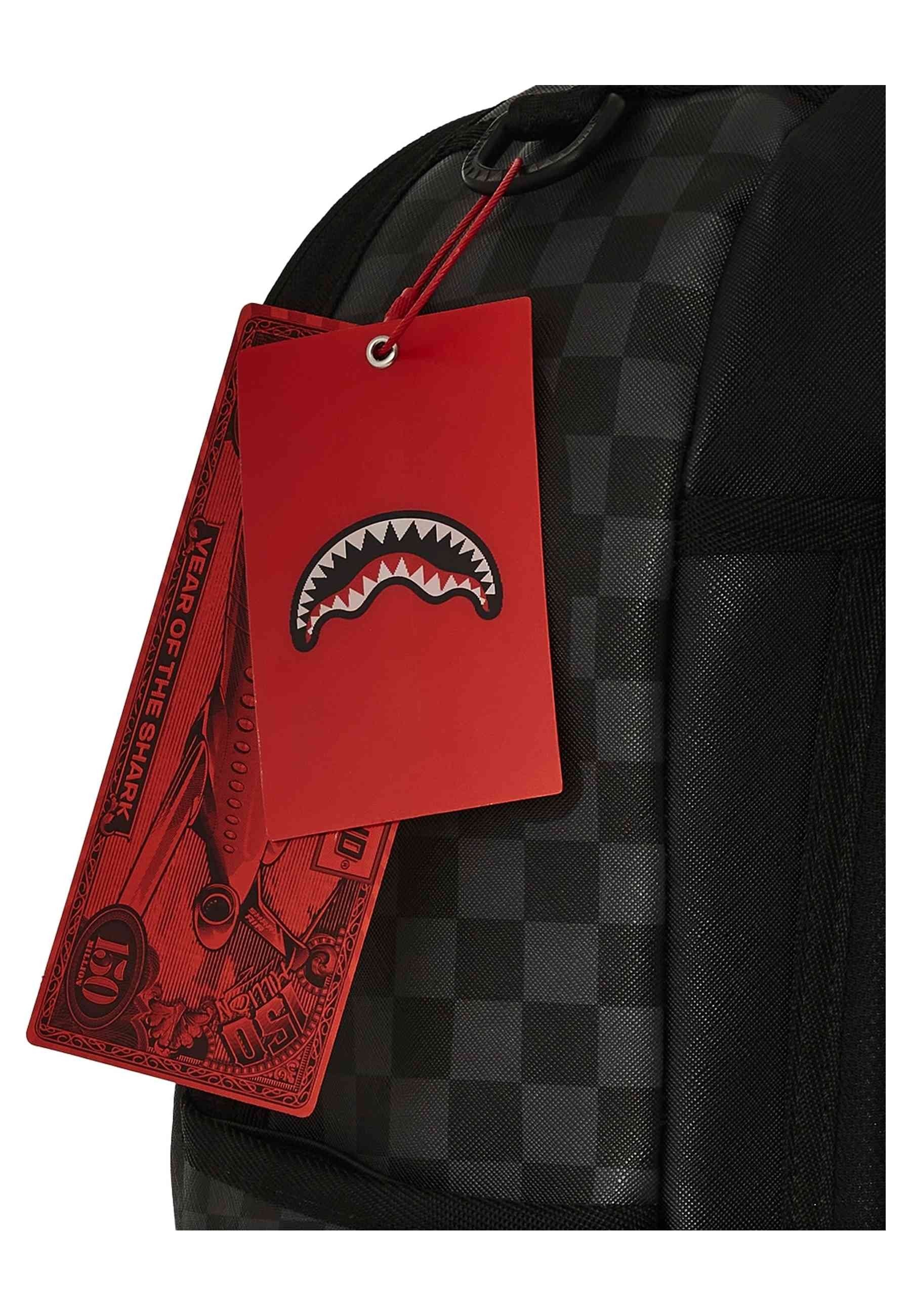 MOCHILA SPRAYGROUND NEGRA SNOOPY TOP SHARK MONEY DLXSV