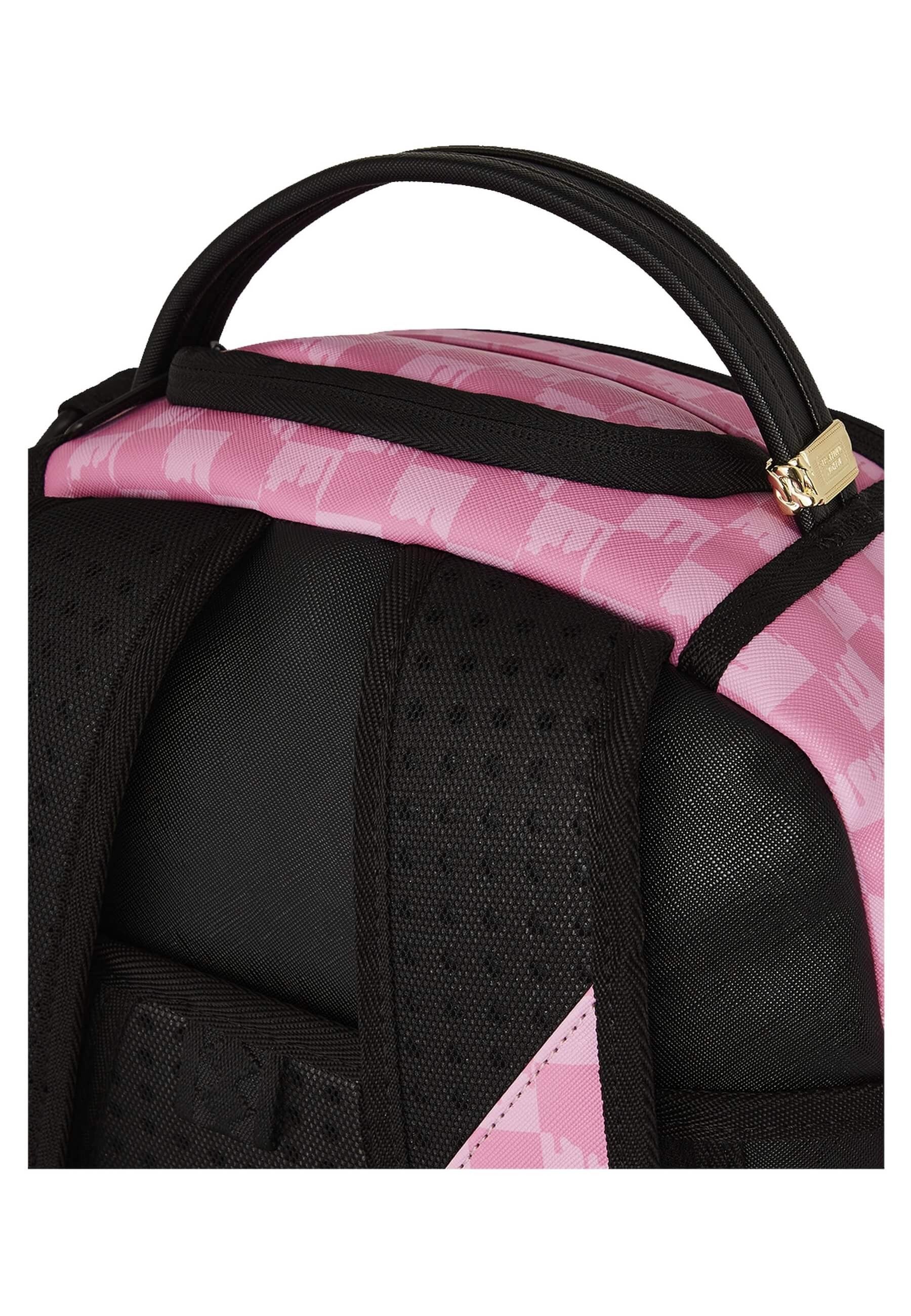 MOCHILA SPRAYGROUND ROSA PINK AND BLACK DRIP CHECK DLXSV BACKPACK