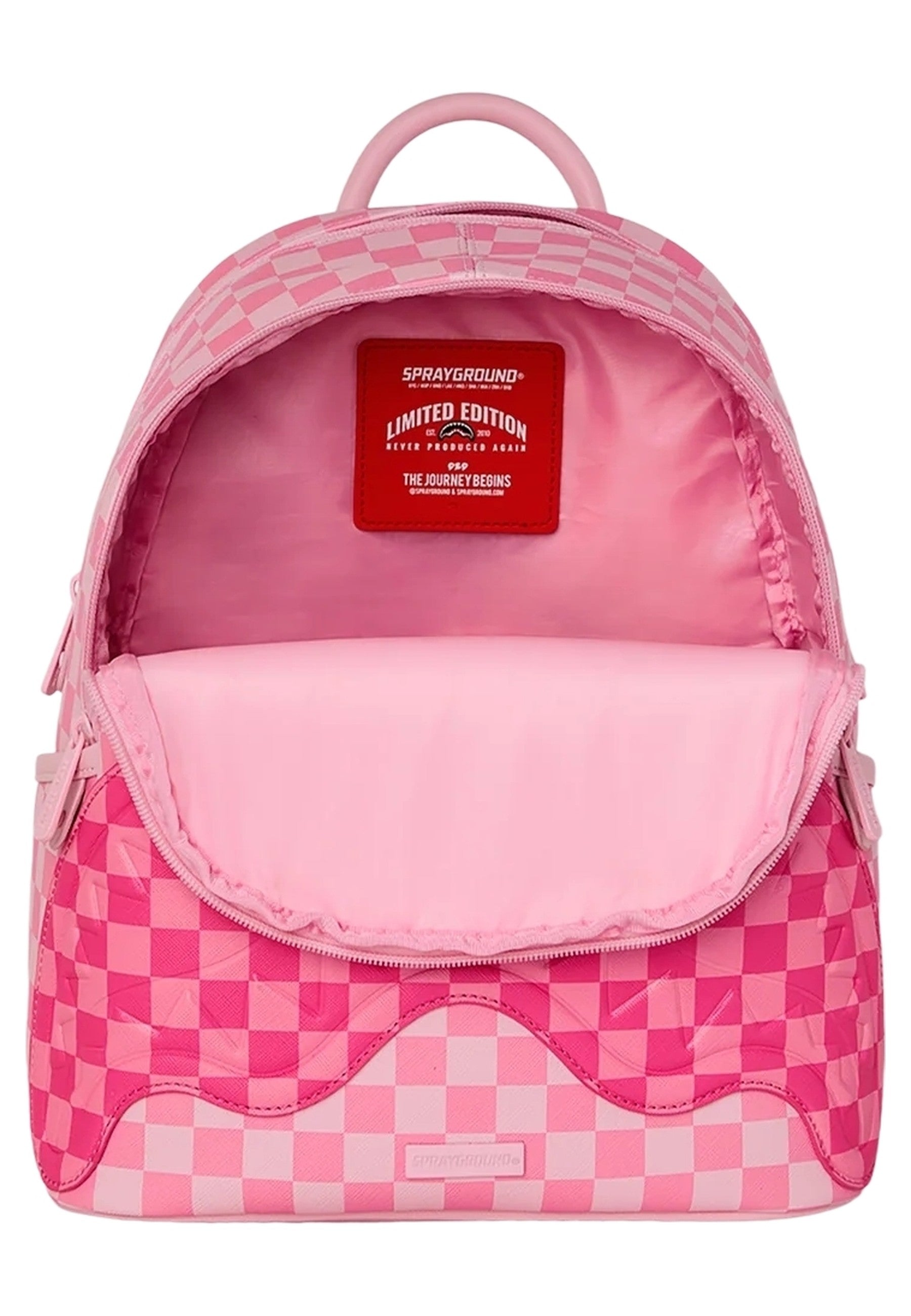 MOCHILA SPRAYGROUND ROSA PINK SHARKS IN PARIS PATCH SAVAGE BACKPACK