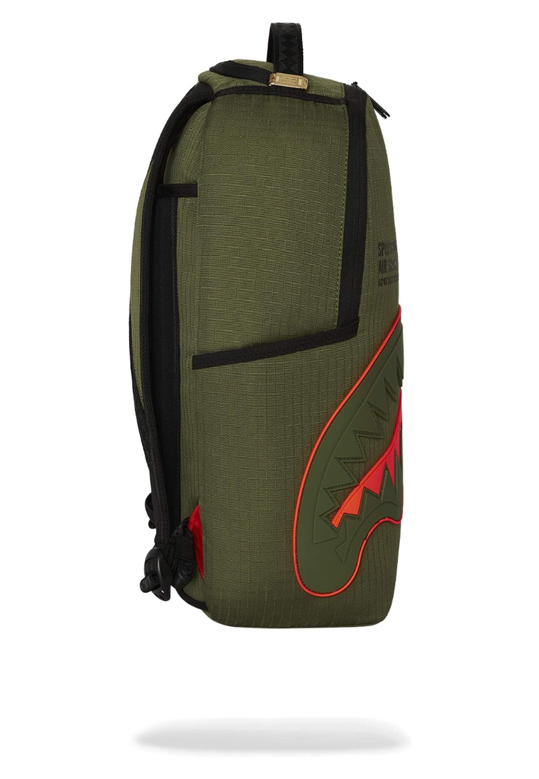 MOCHILA SPRAYGROUND VERD NYLON SHARK CENTRAL ARMY DLX-RIPSTOP BACKPACK
