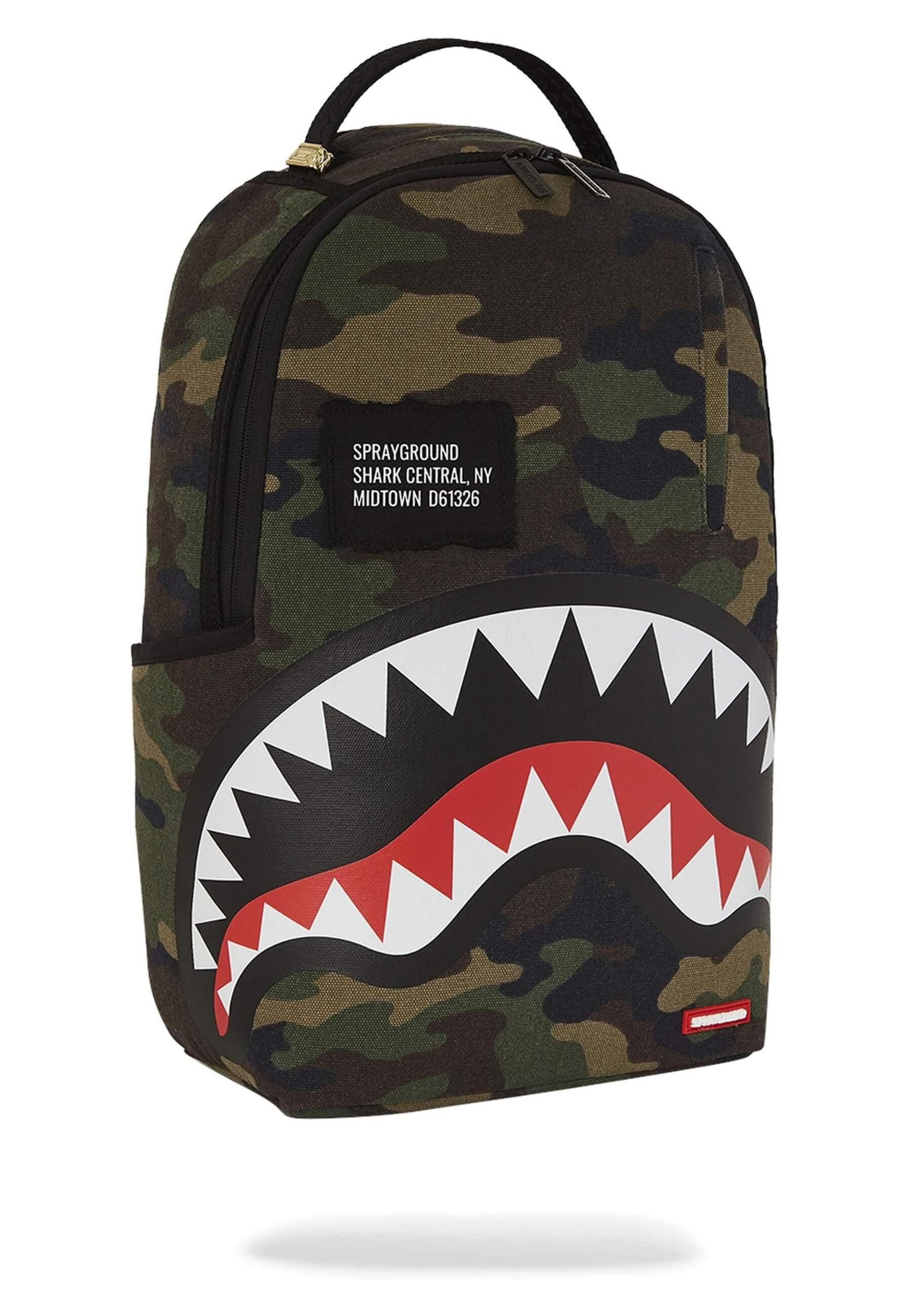 MOCHILA SPRAYGROUND VERDE SHARK CENTRAL CAMO DLXS BACKPACK