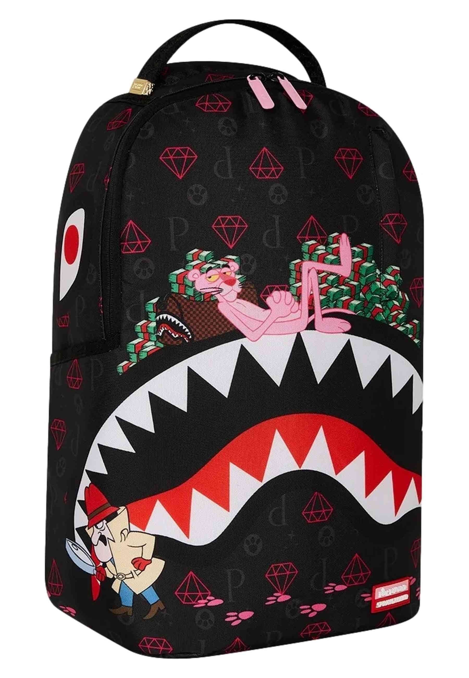 MOCHILA SPRAYGROUNS NEGRA PINK PANTHER PAW PRINTS DLXR BACKPACK