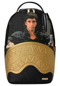 MOCHILA SPRAYGRUND NEGRA SCARFACE GOLD EMBOSSED BACKPACK